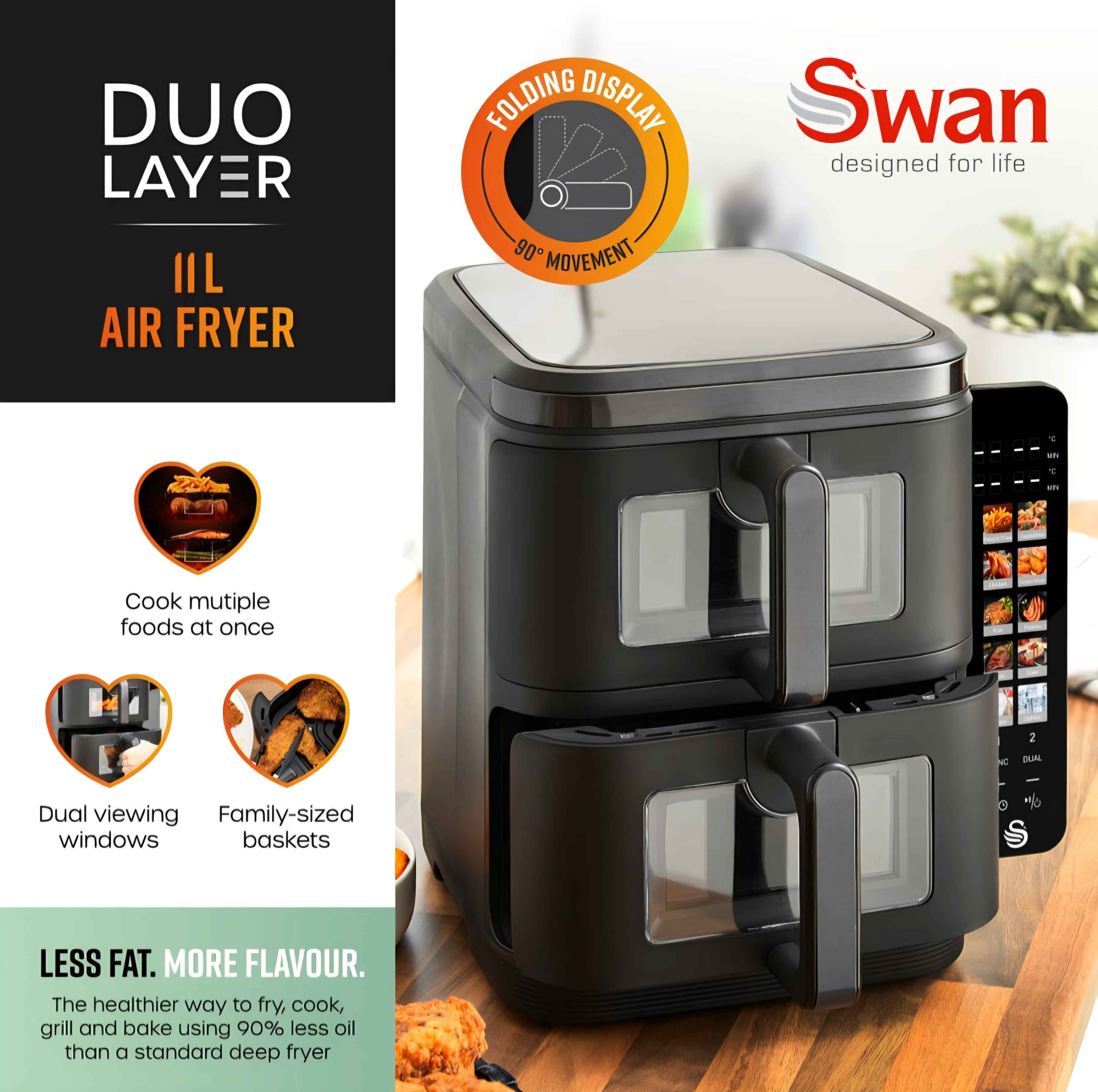 Swan 11L Cyclone Duo Stacked Air Fryer