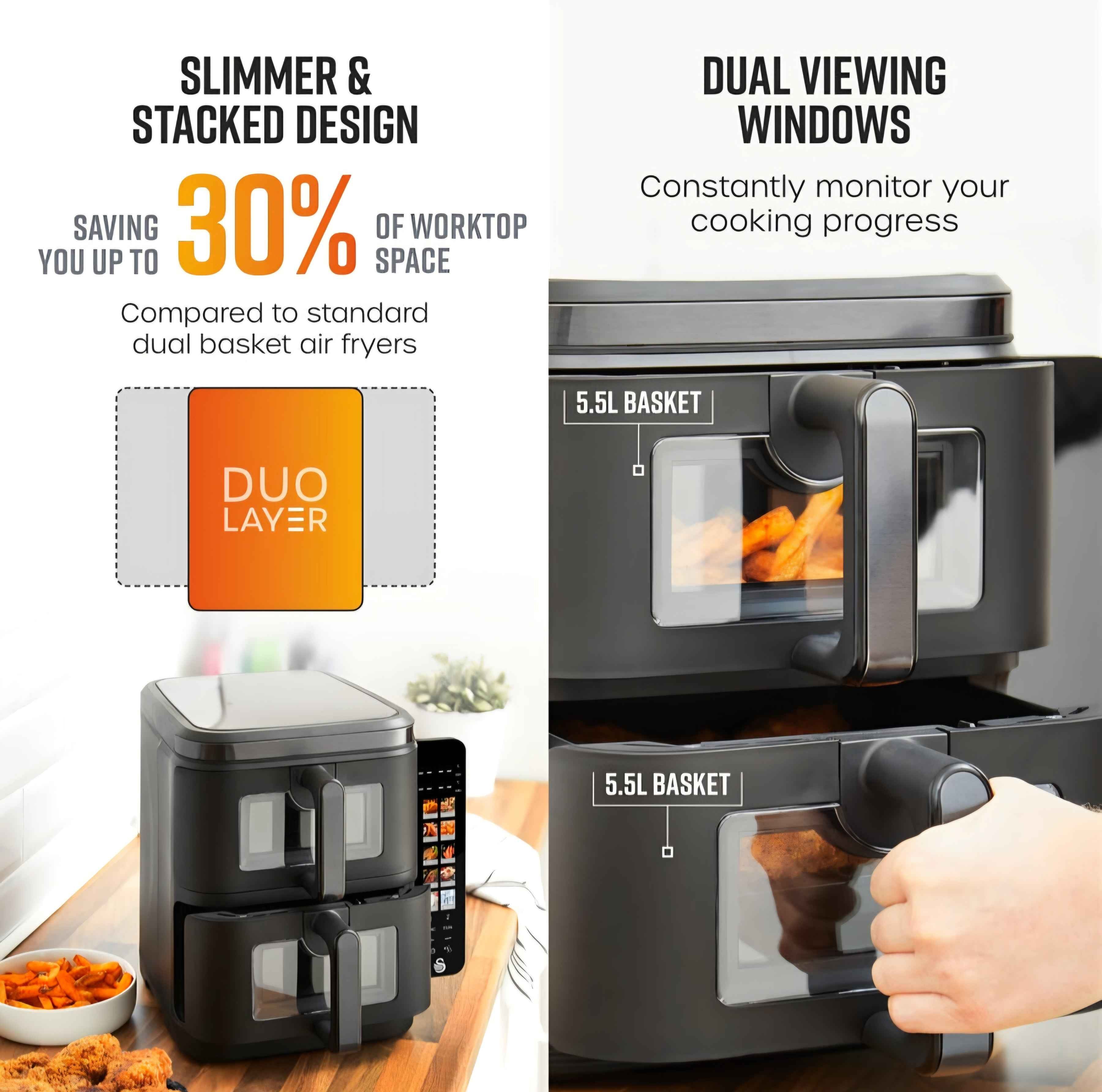 Swan 11L Cyclone Duo Stacked Air Fryer