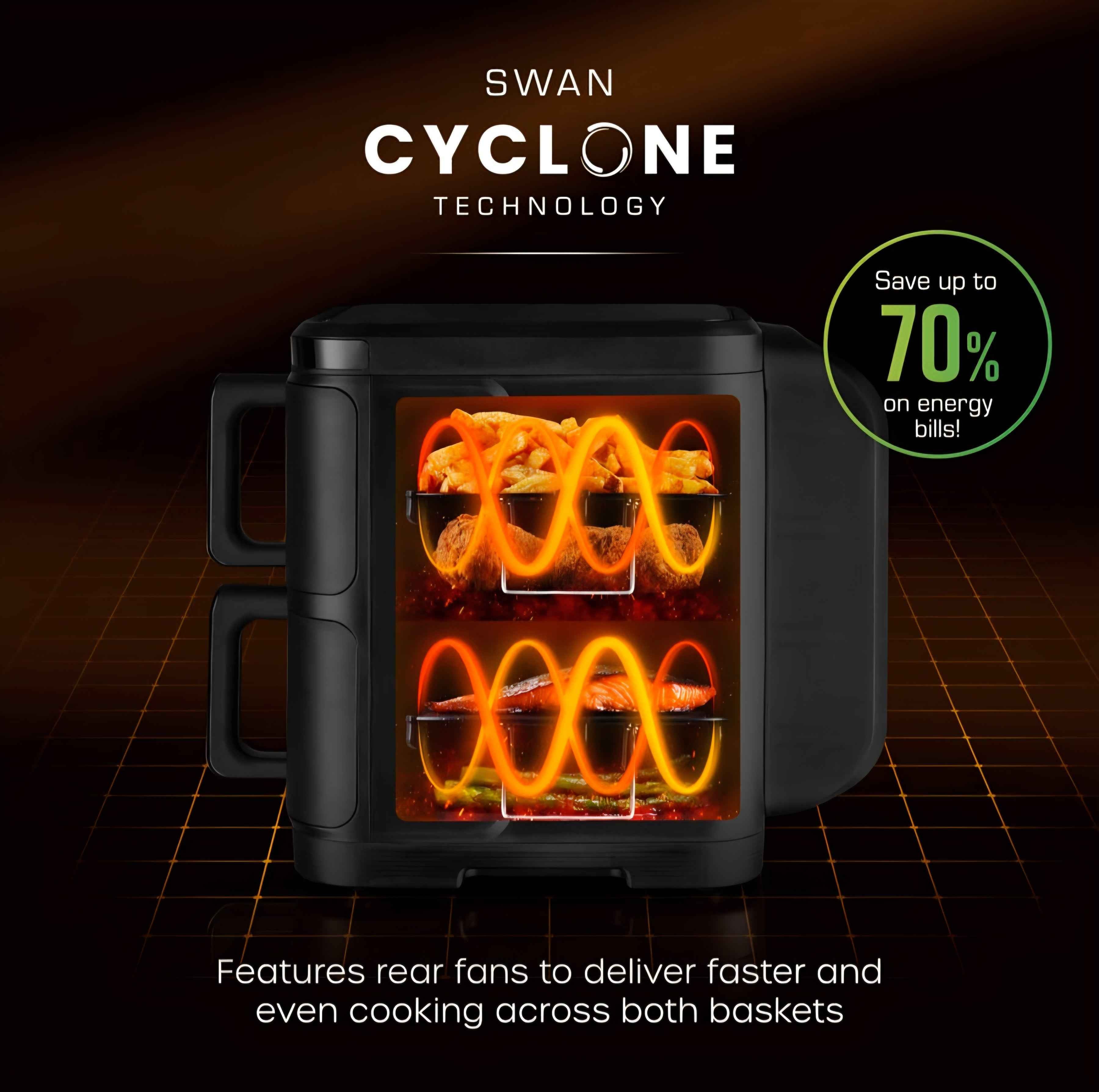 Swan 11L Cyclone Duo Stacked Air Fryer