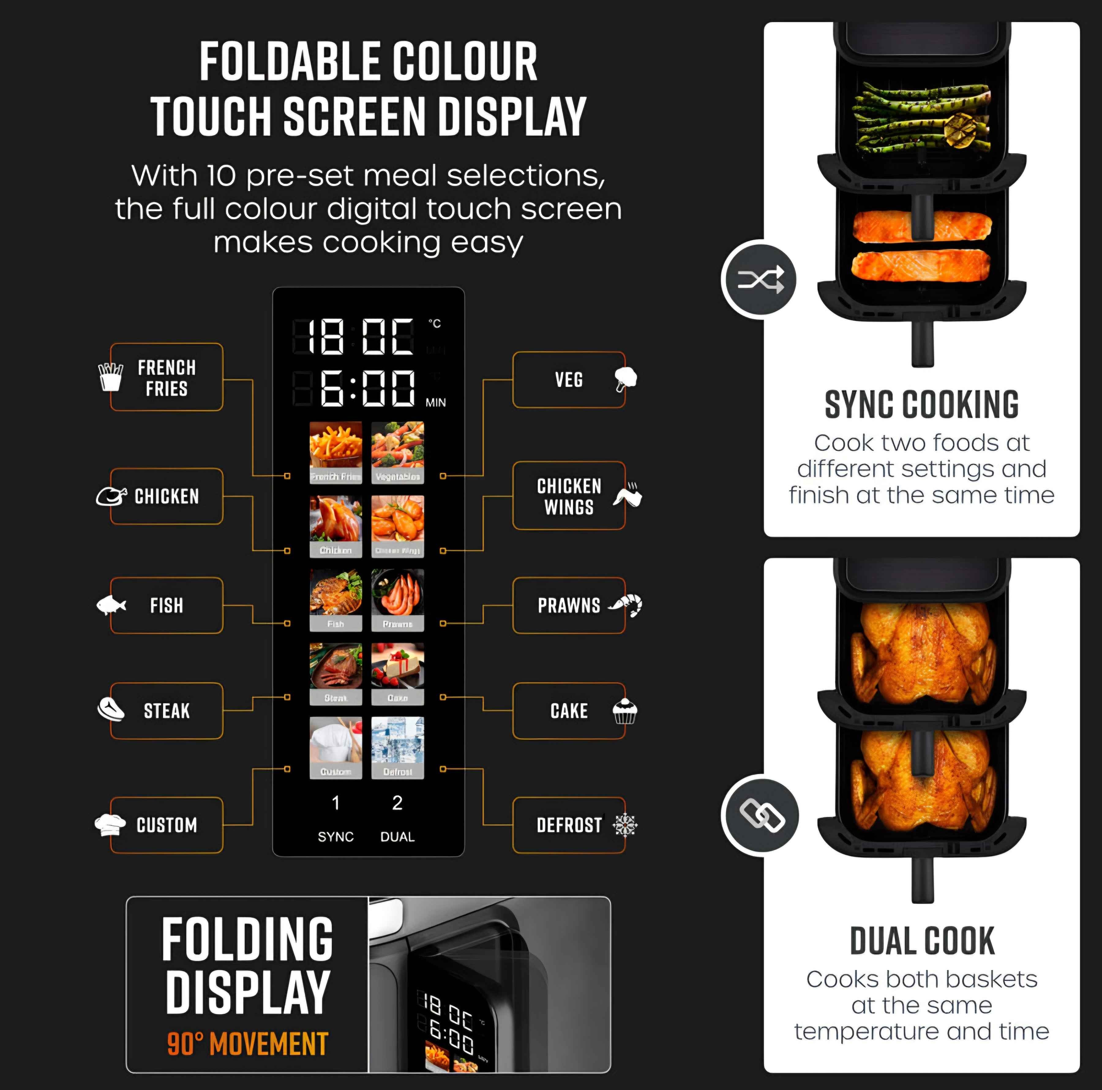 Swan 11L Cyclone Duo Stacked Air Fryer