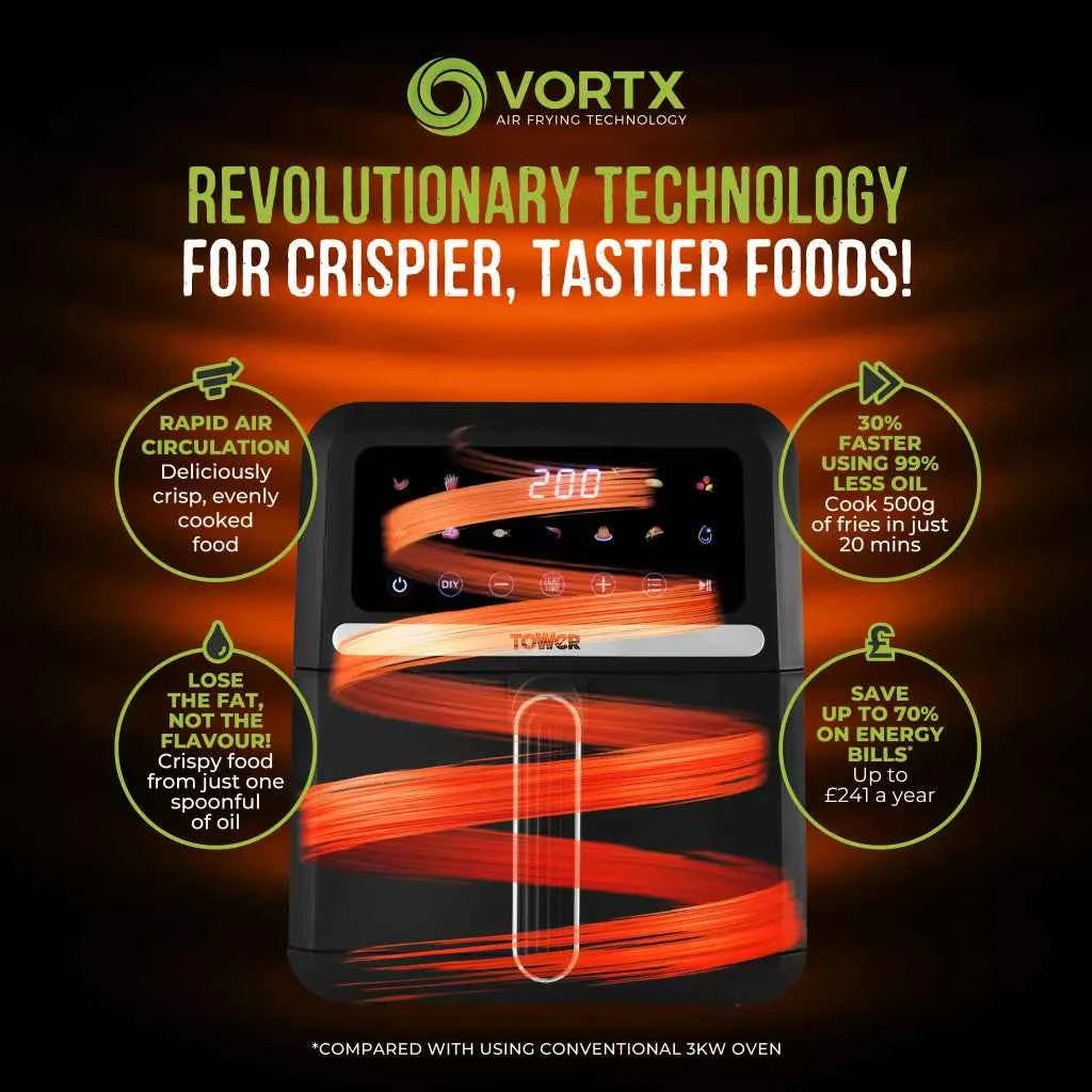 Tower 5L Vortx Air fryer With Digital Colour Display