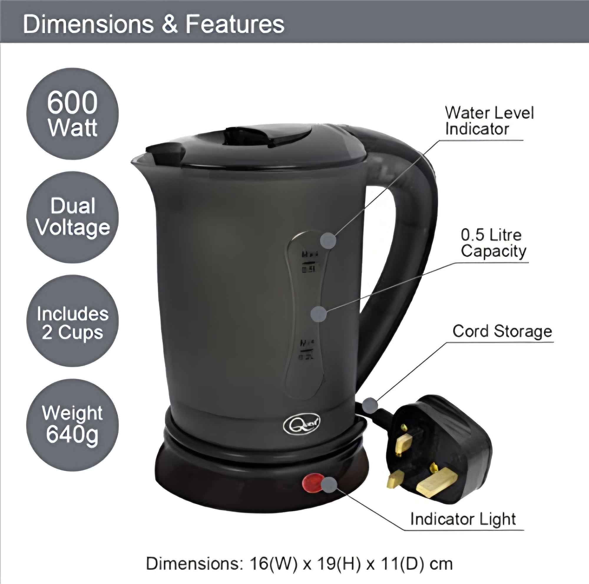 Quest Compact Travel Kettle
