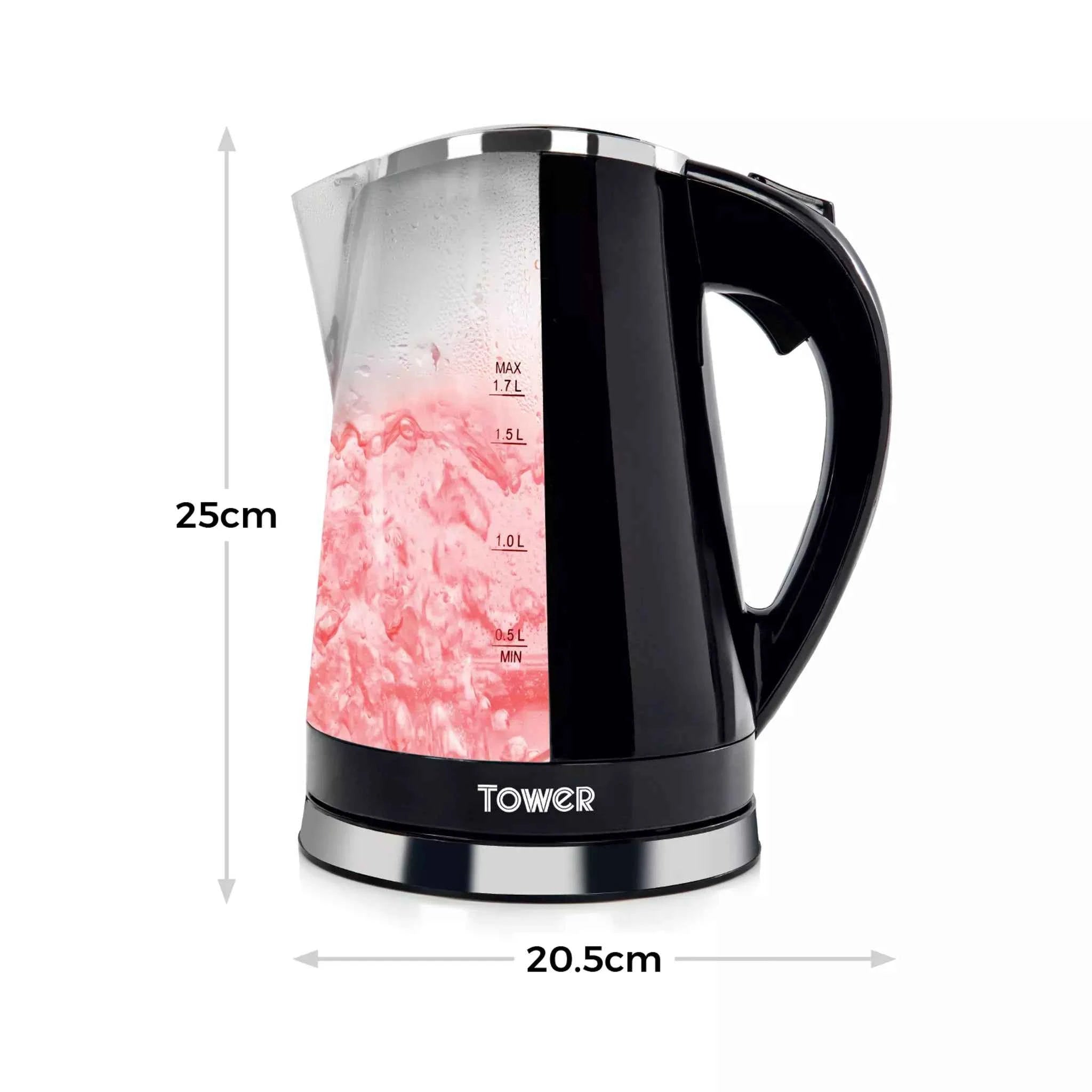 Tower LED Colour Changing Kettle