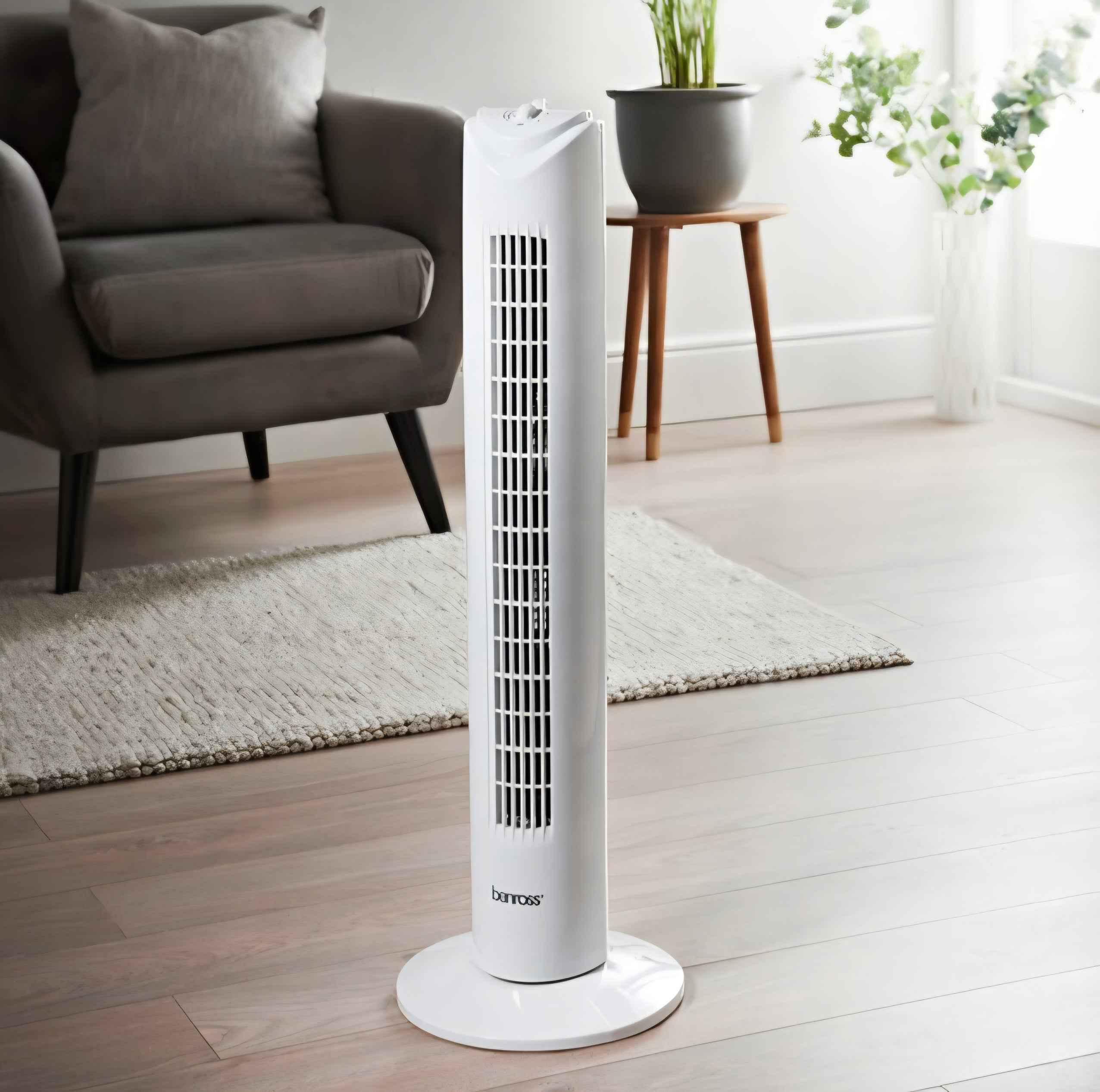 Benross Oscillating Tower Fan With Timer
