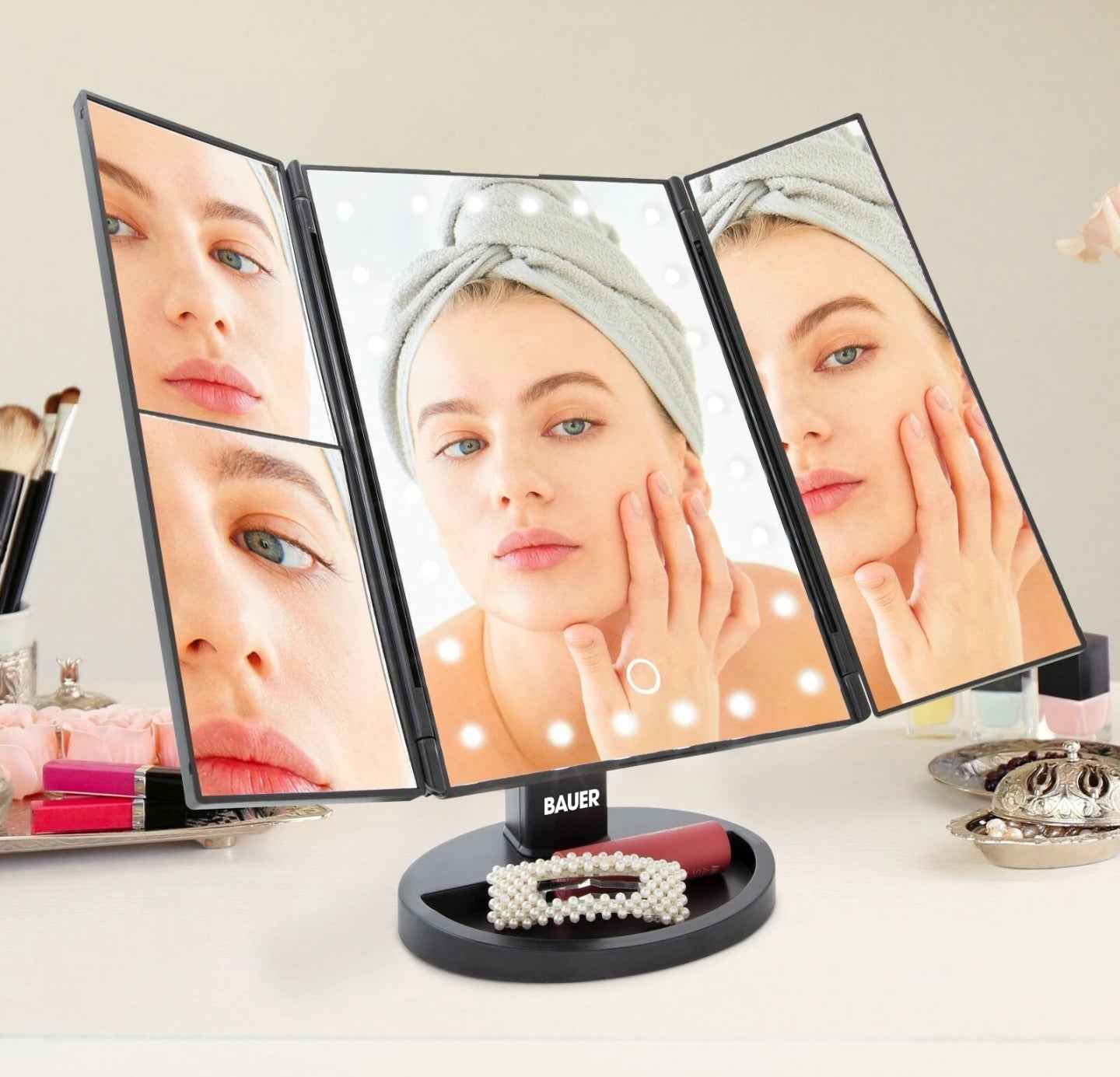 Bauer Pro LED Foldable Mirror