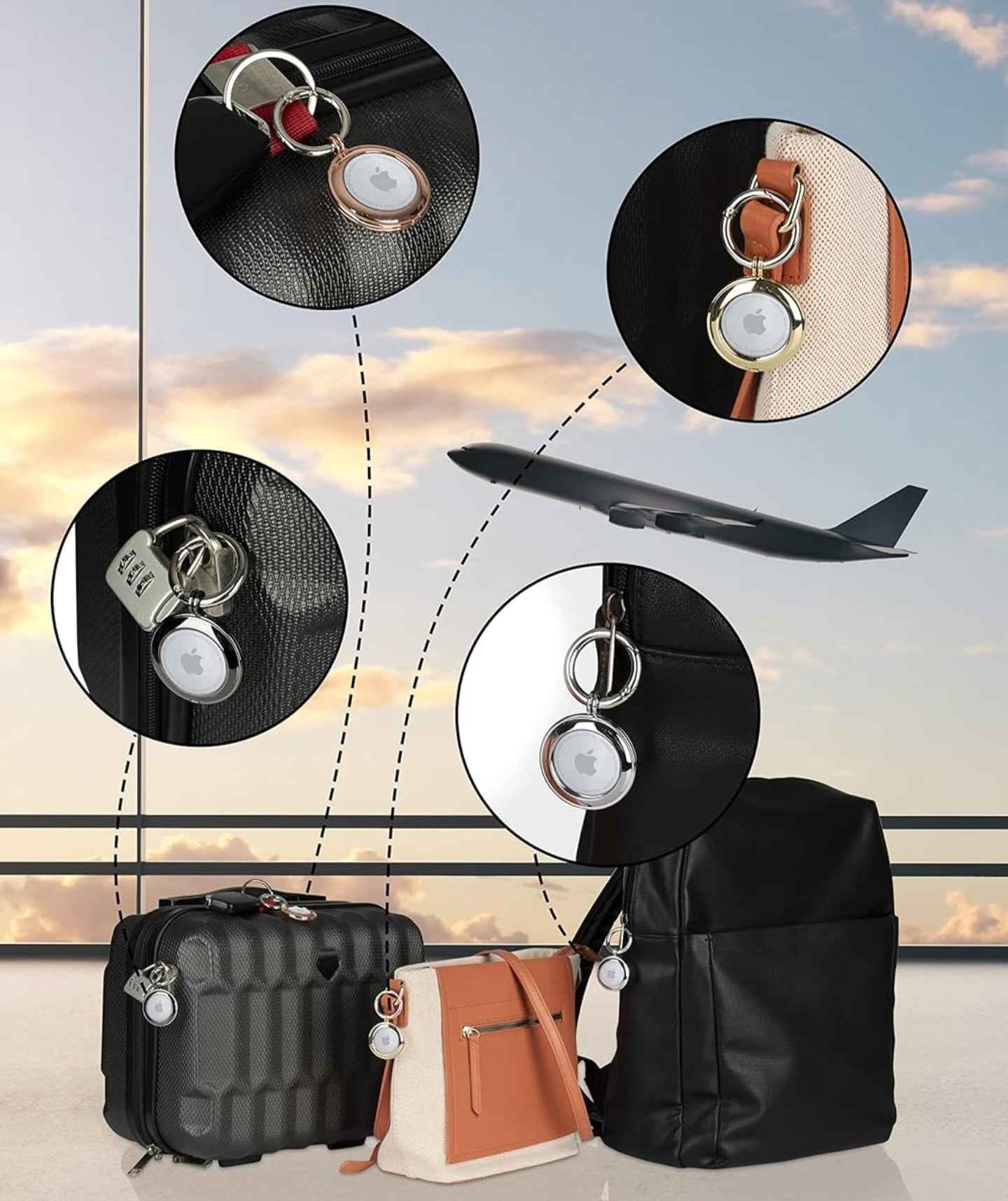 Airtag Metal Keychain Case