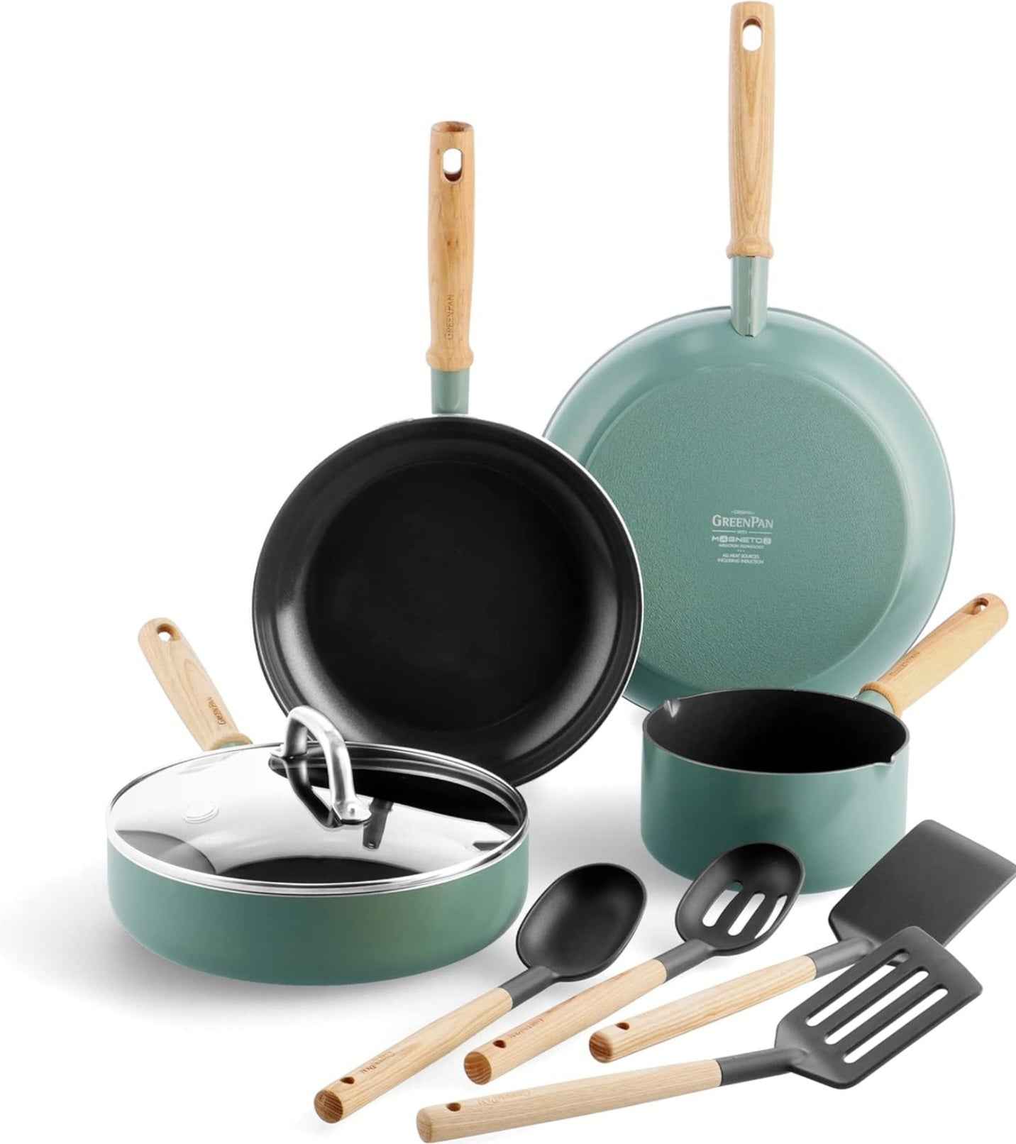 The Original Green Pan Non Stick 9 Piece Cookware Set