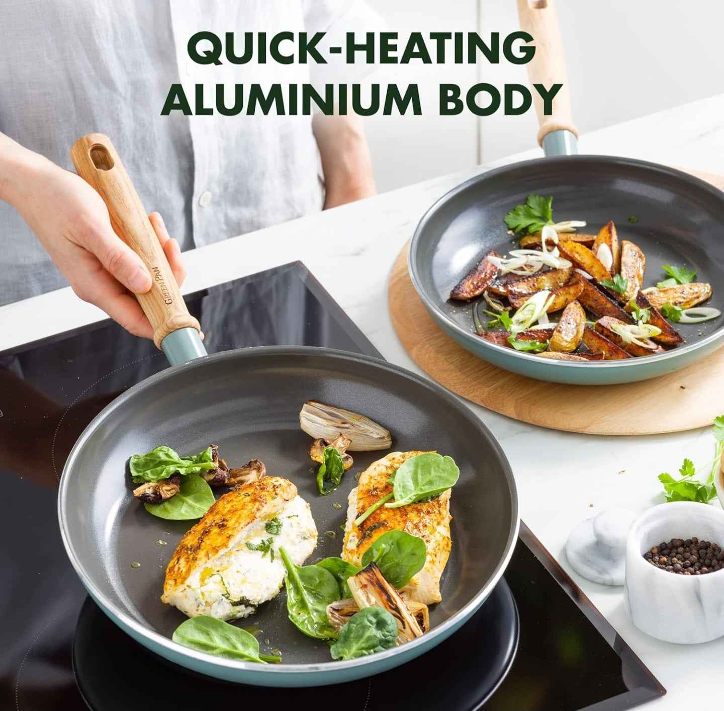 The Original Green Pan Non Stick 9 Piece Cookware Set