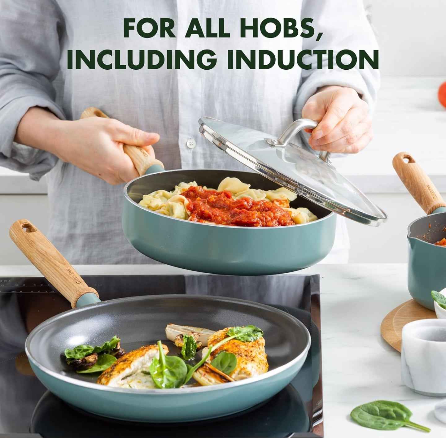 The Original Green Pan Non Stick 9 Piece Cookware Set