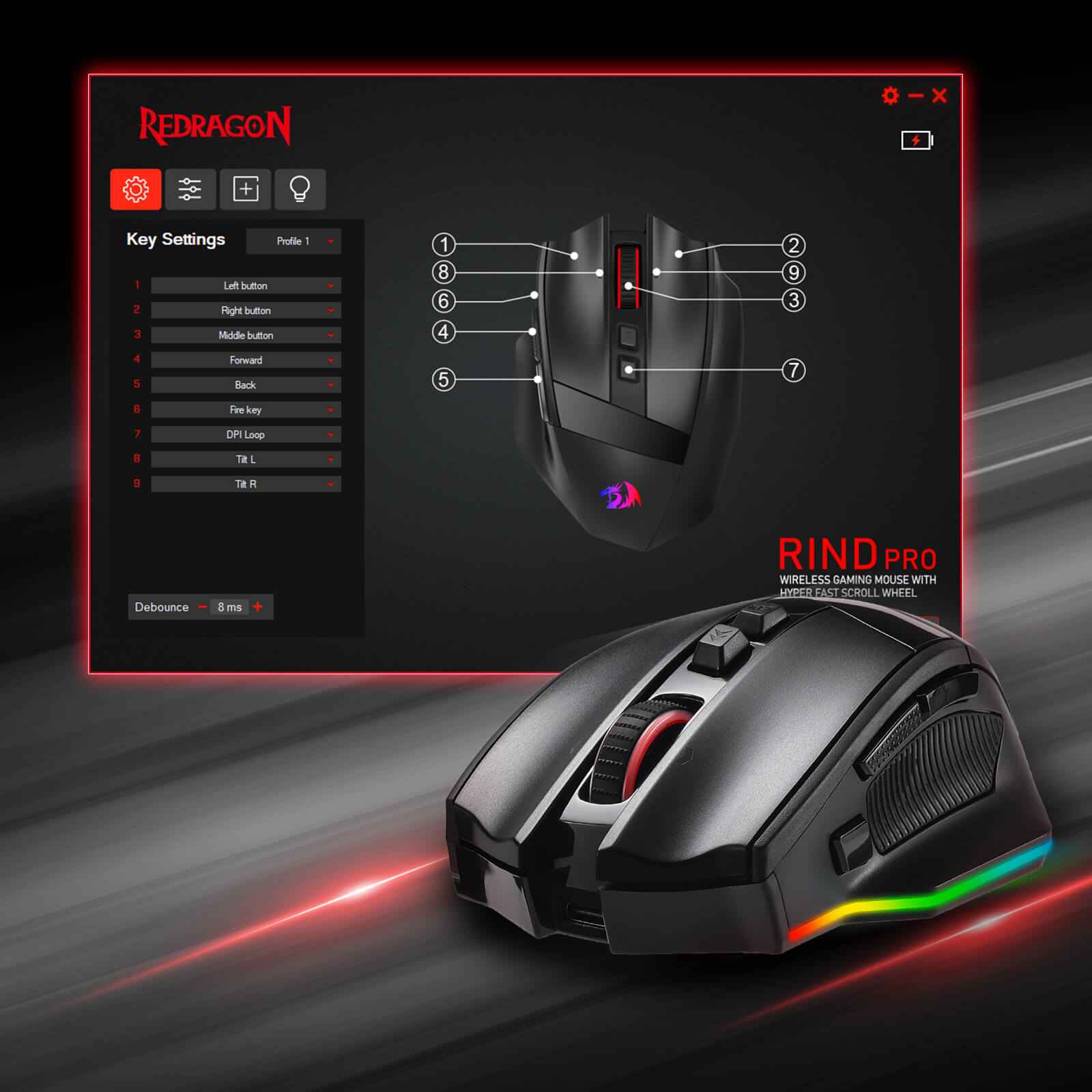 Redragon m813 Pro Gaming Mouse