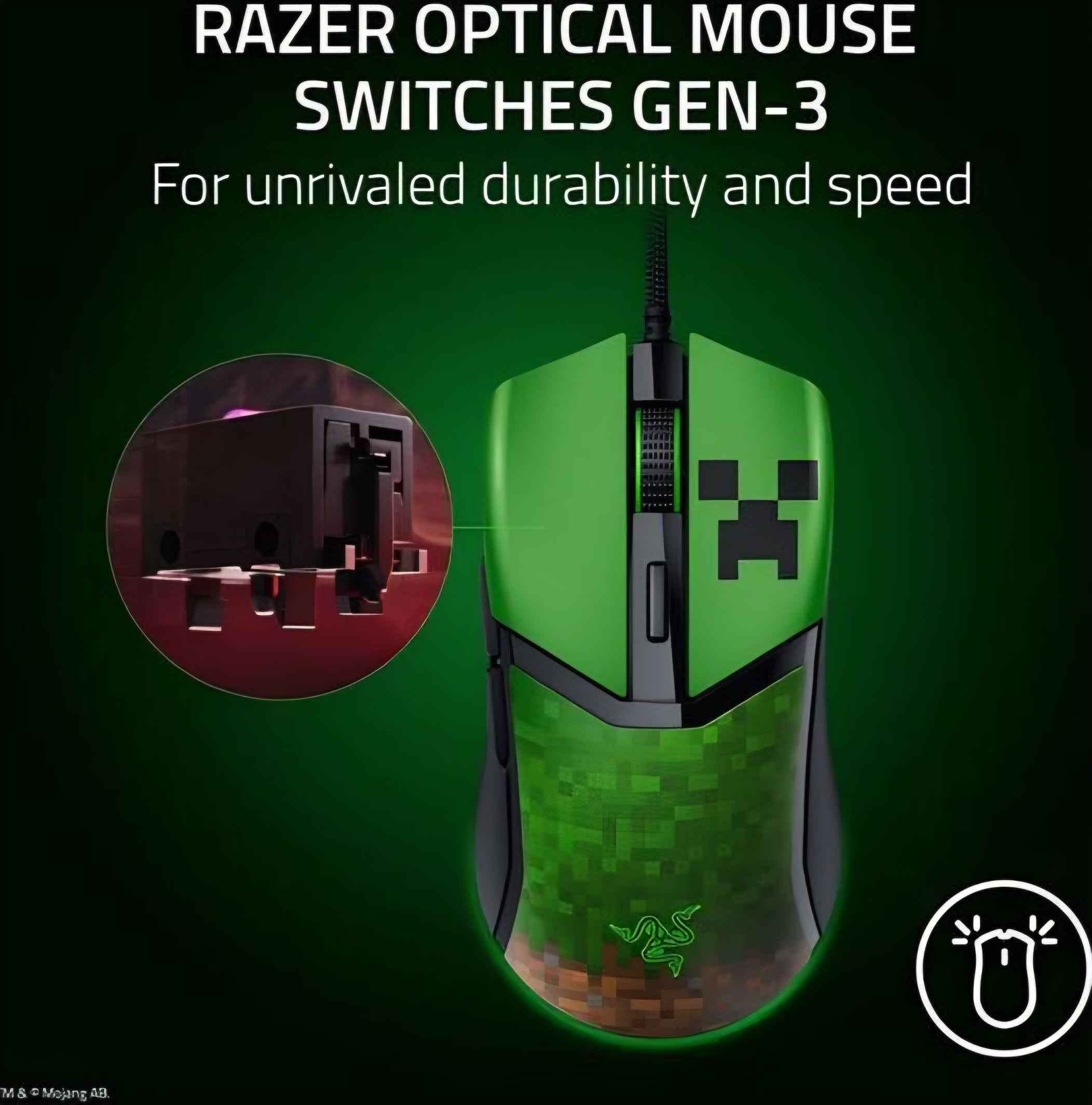 Razer Cora RGB Minecraft Edition Gaming Mouse