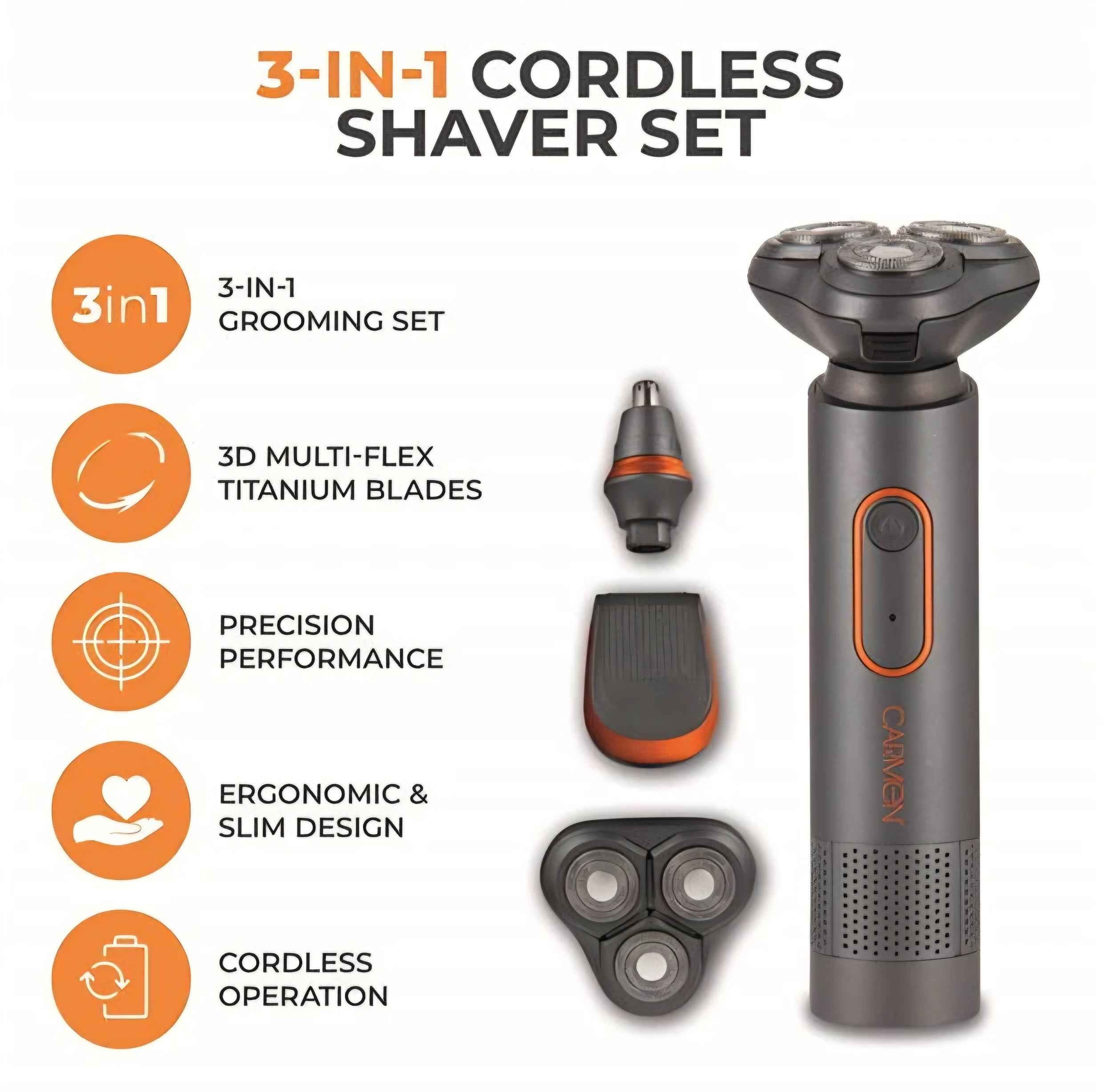 Carmen 3 In 1 Shaver Set