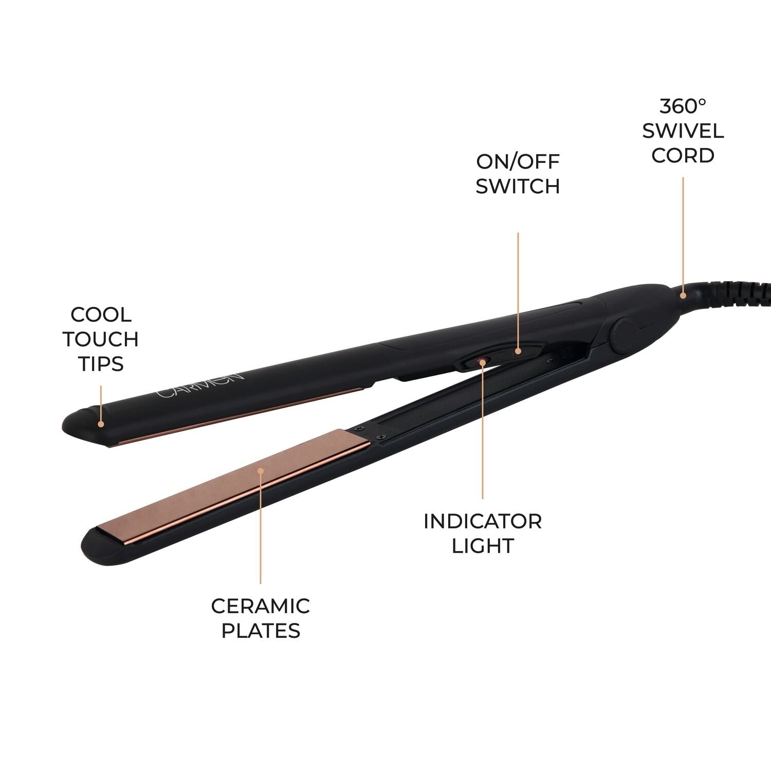 Carmen Noir II Hair Straightener