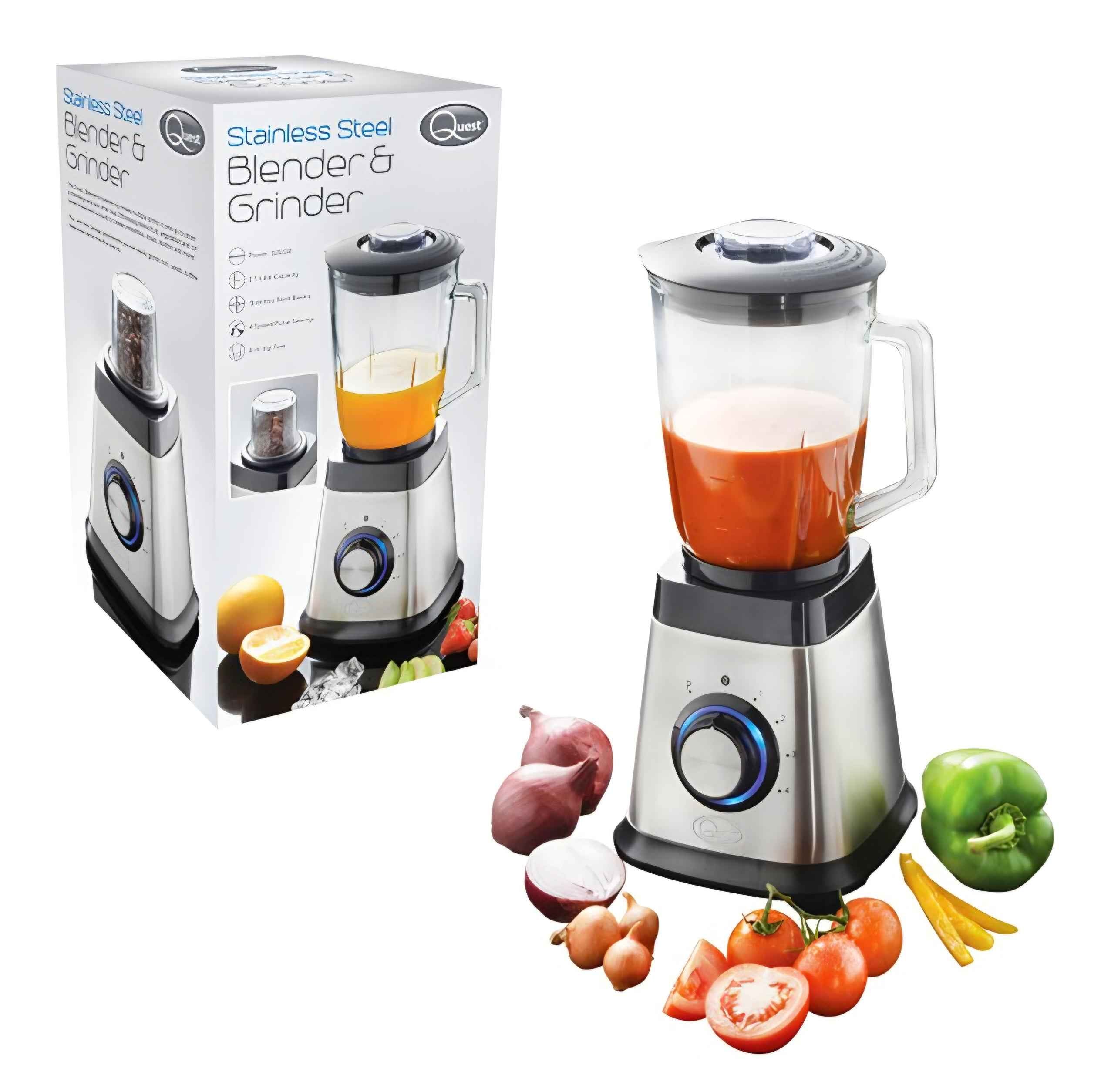 Quest 1.5L Stainless Steel Blender With Grinder