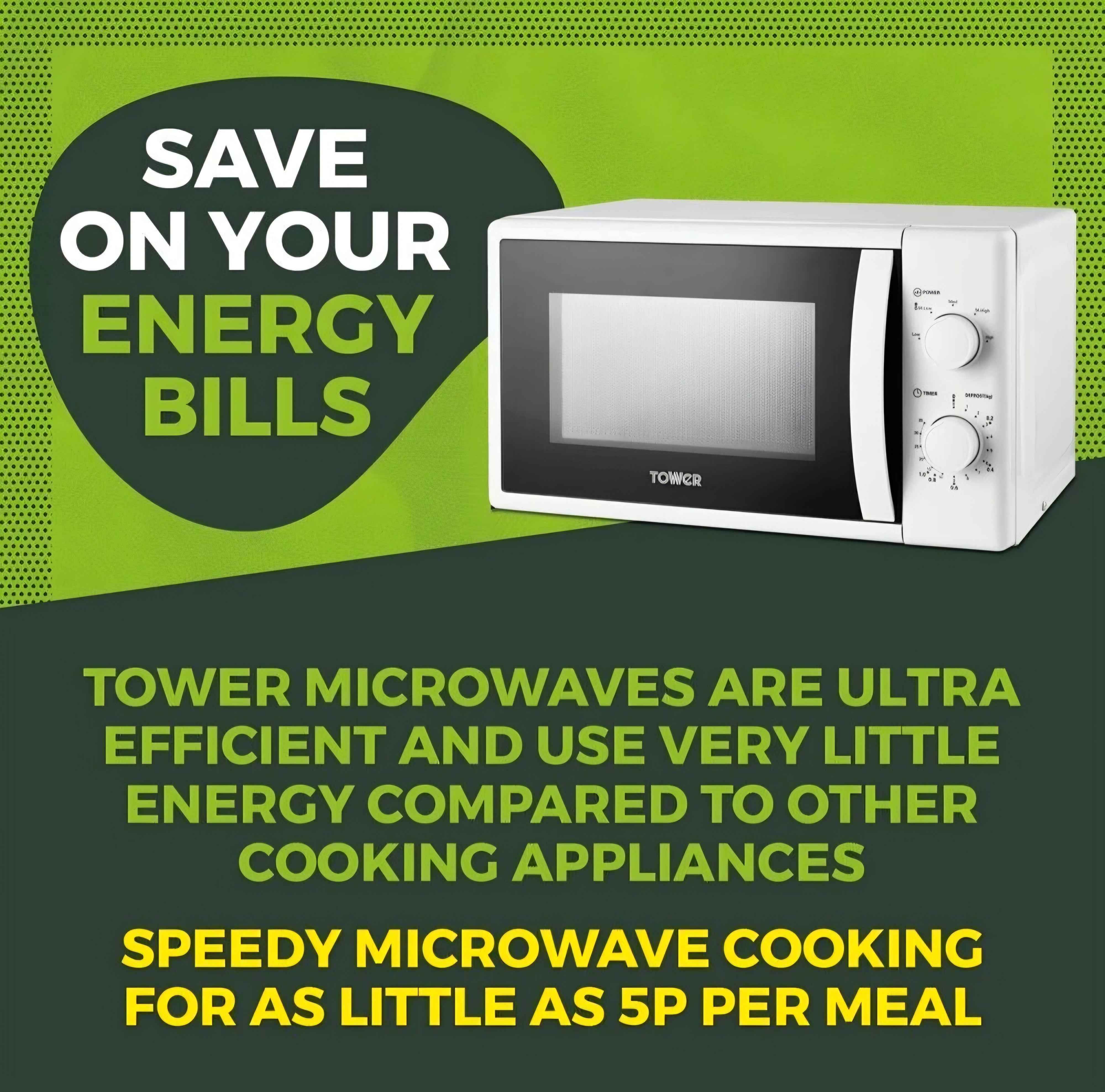 Tower 20L Manual Microwave