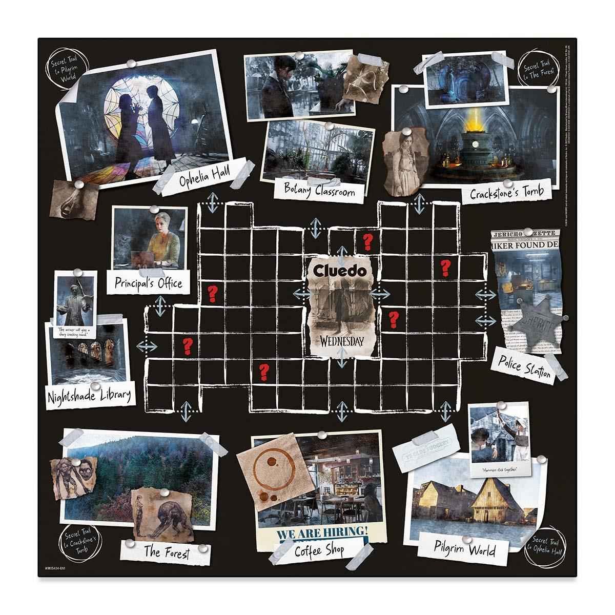 Wednesday Cluedo Mystery Board Game