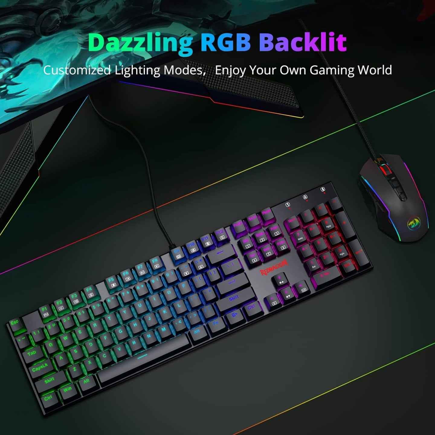 Redragon Mechanical Keyboard 105 Programmable keys