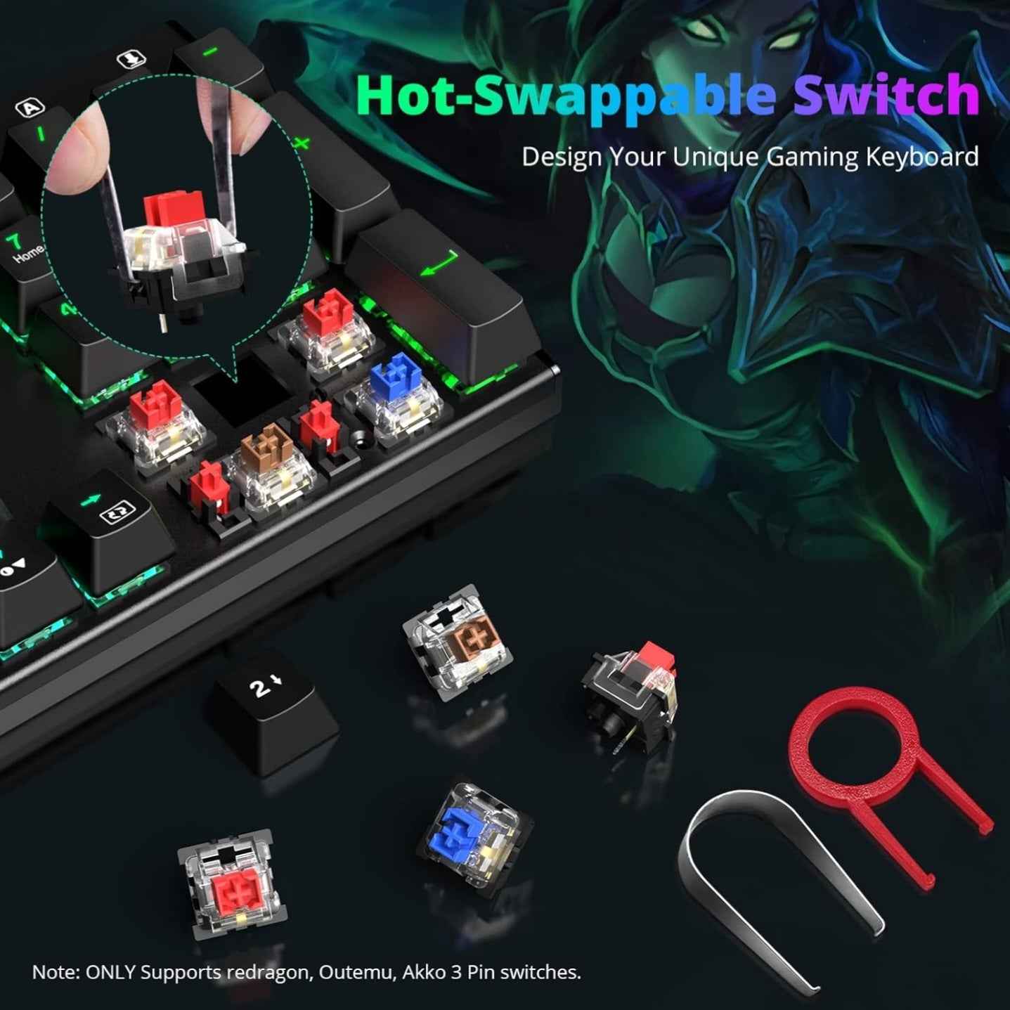 Redragon Mechanical Keyboard 105 Programmable keys