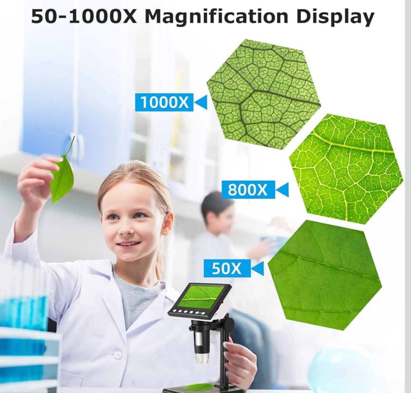 Digital 50X-1000X Microscope With Camera