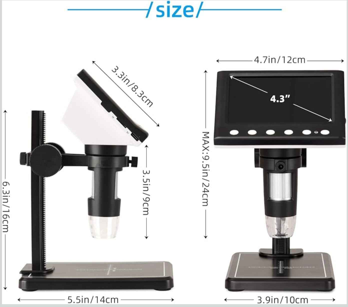 Digital 50X-1000X Microscope With Camera