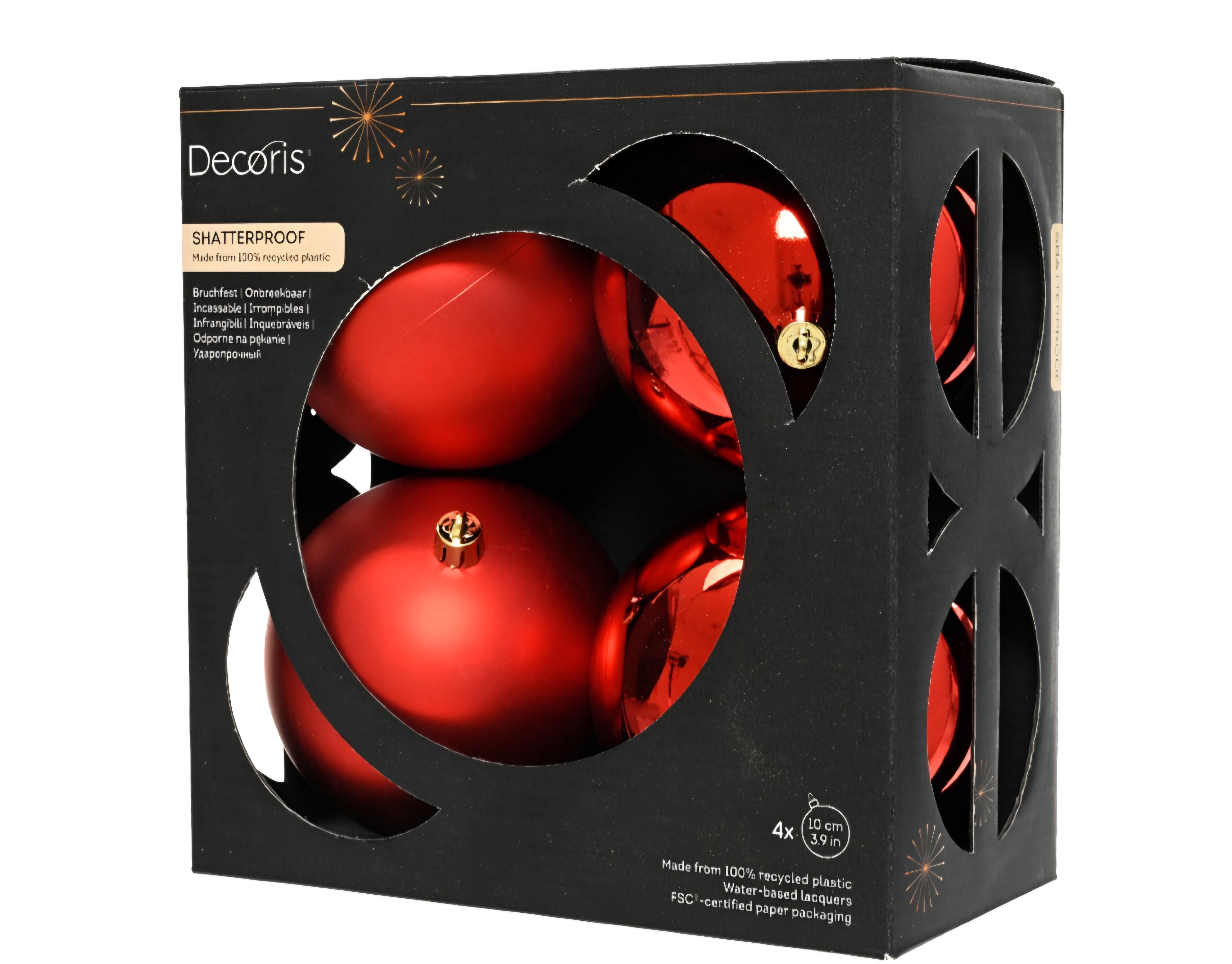 Kaemingk Assorted Baubles Red