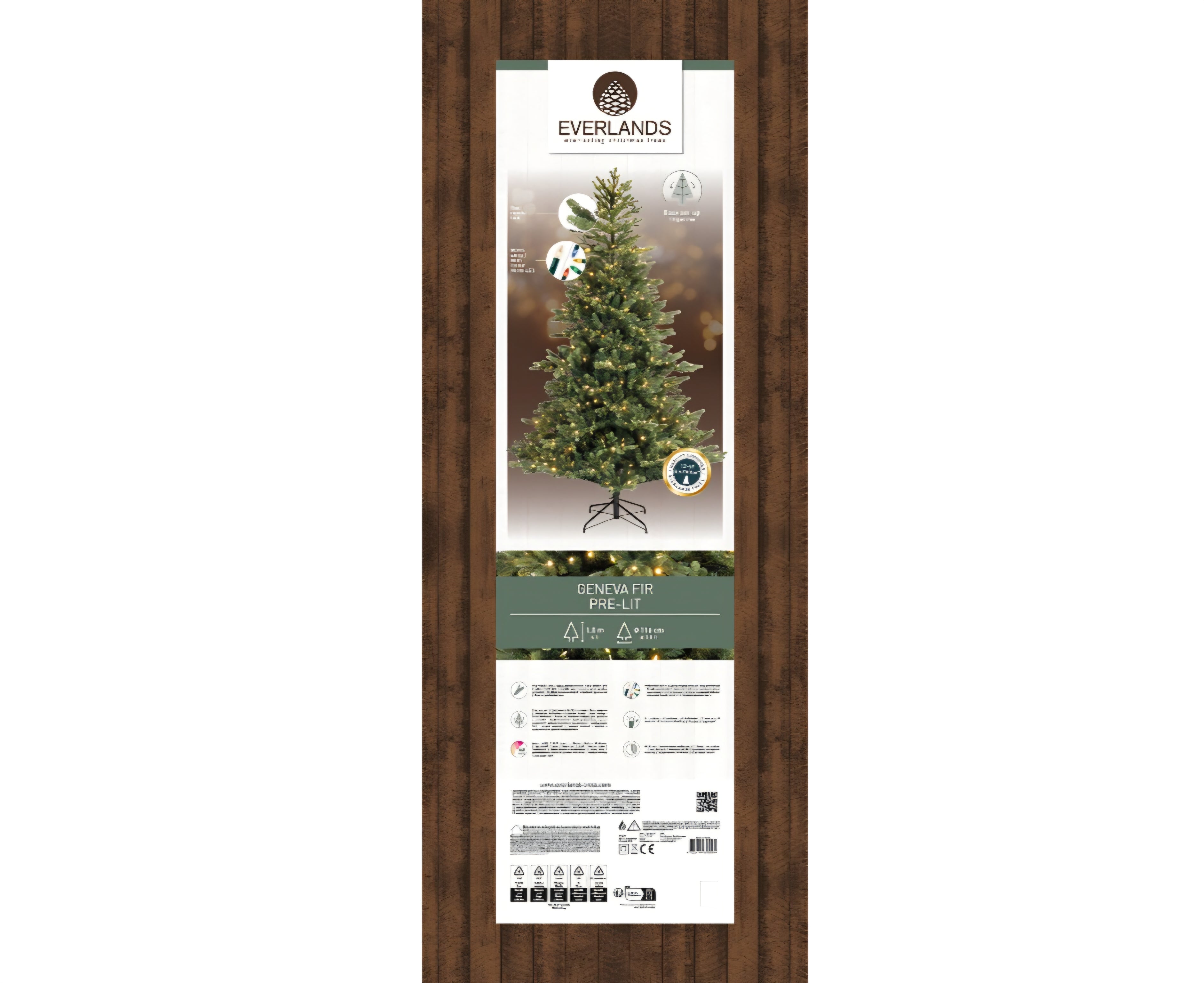Kaemingk Geneva Fir Prelit Christmas Tree