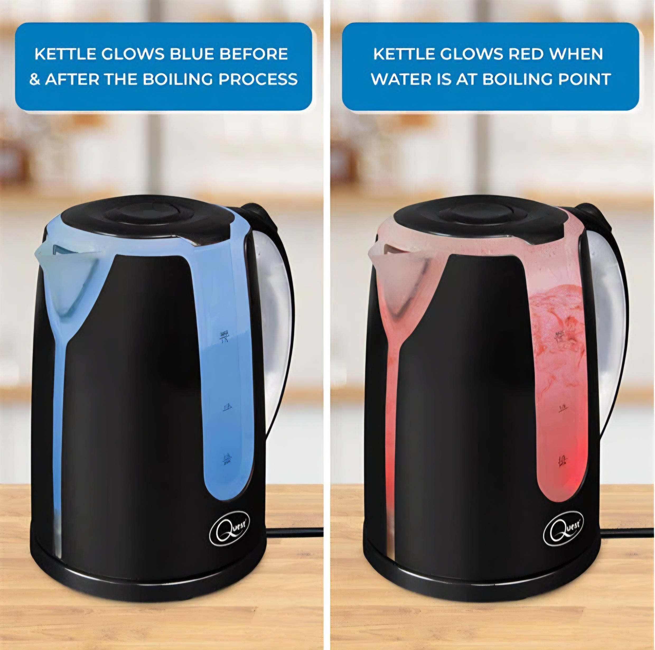Quest 1.7L Dual LED Illuminated Kettle