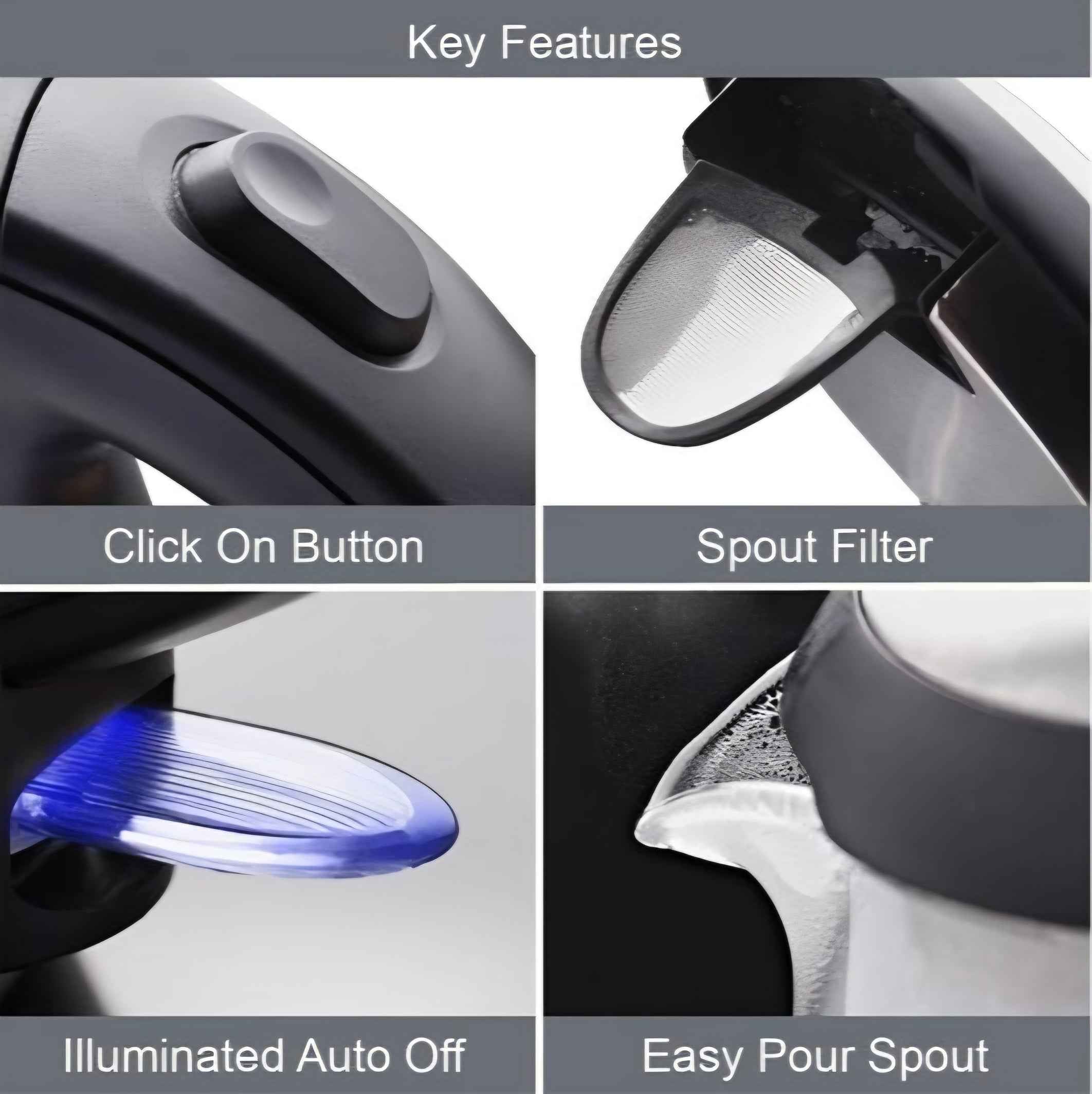 Quest Fast Boil Glass Kettle