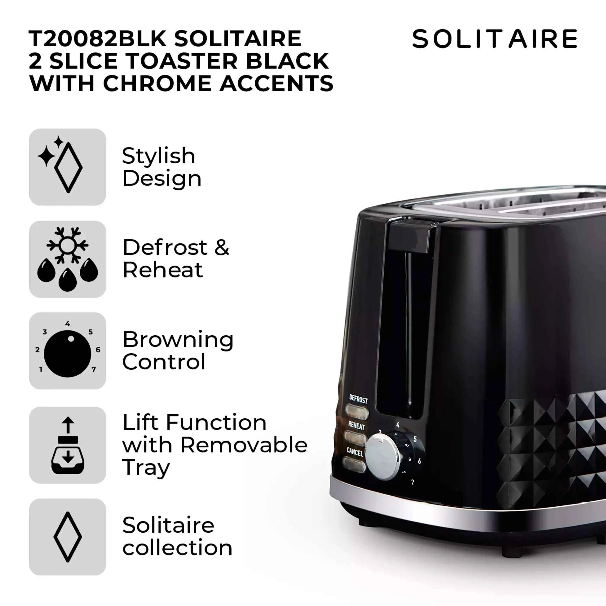 Tower Solataire 2 Slice Toaster