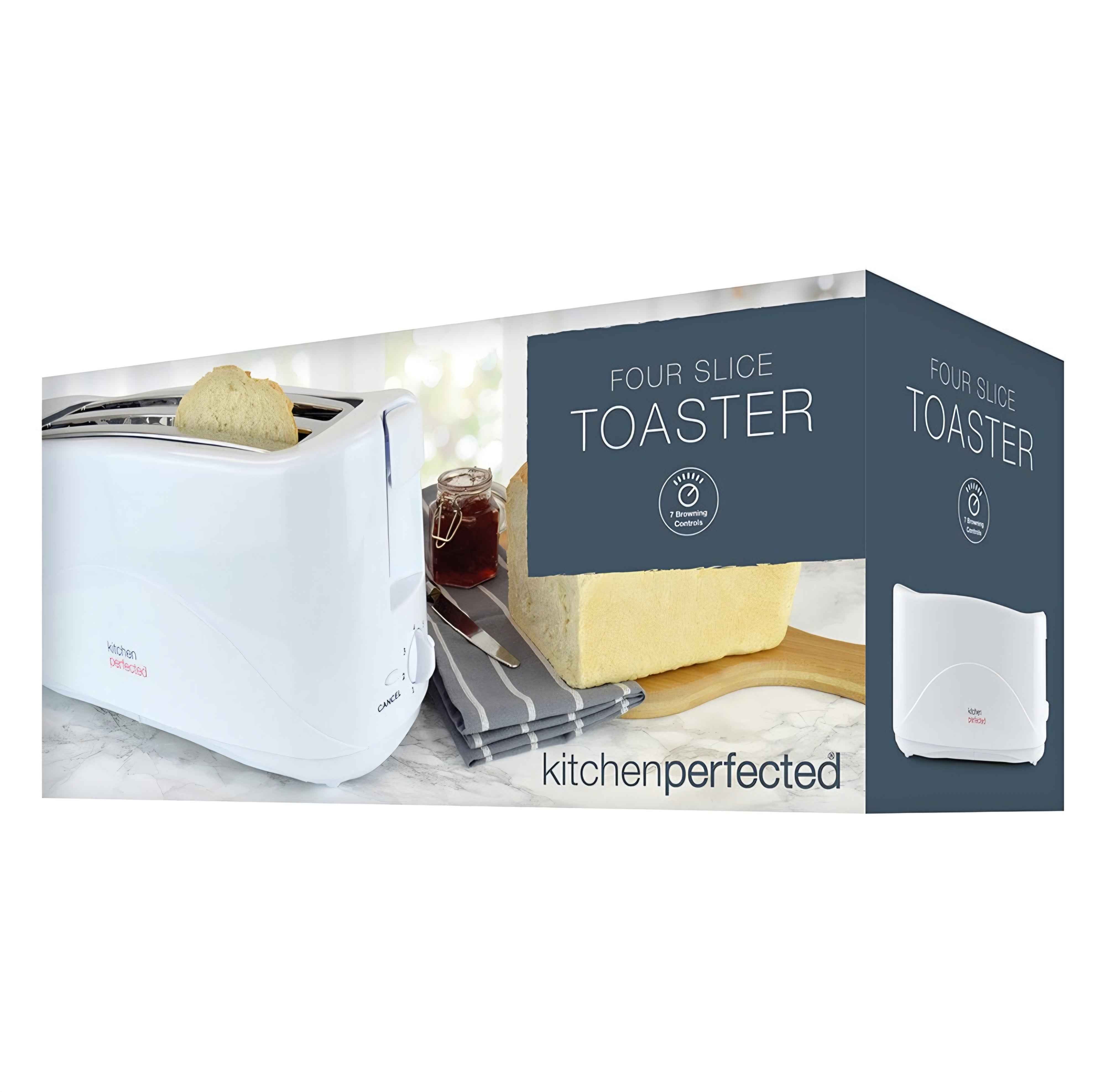 KitchenPerfected 4 Slice Long Slot Toaster