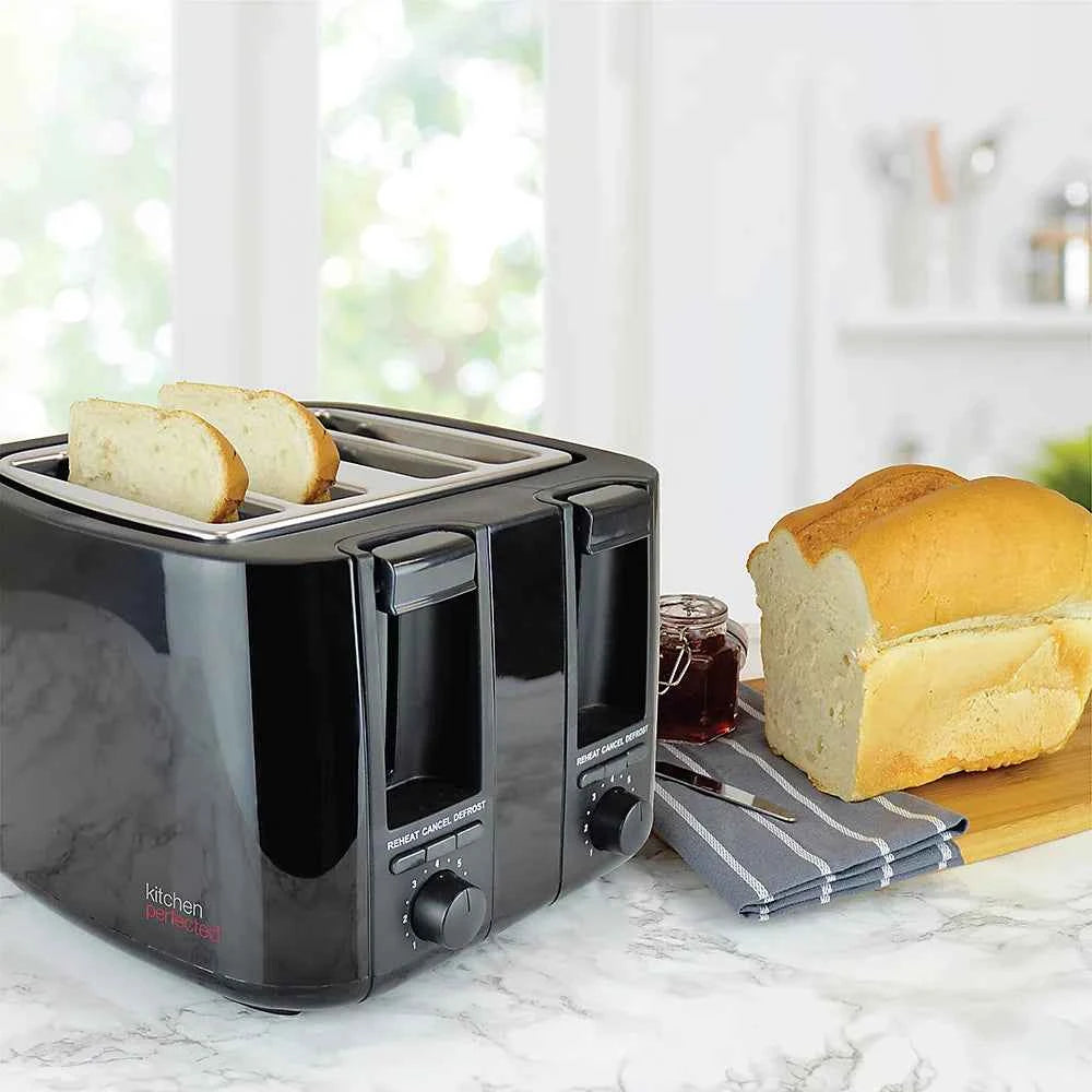 KitchenPerfected 4 Slice Extra Wide Slot Toaster