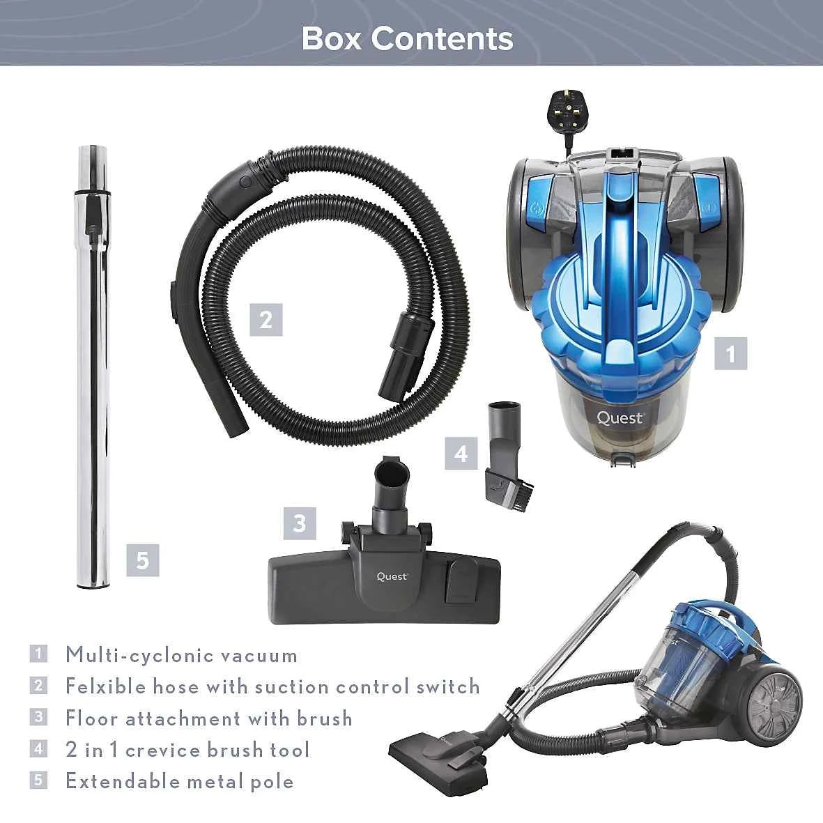 Quest Multi-Cyclonic Vacuum Cleaner