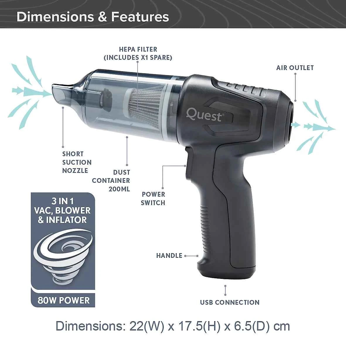 Quest Car Vacuum & Blower