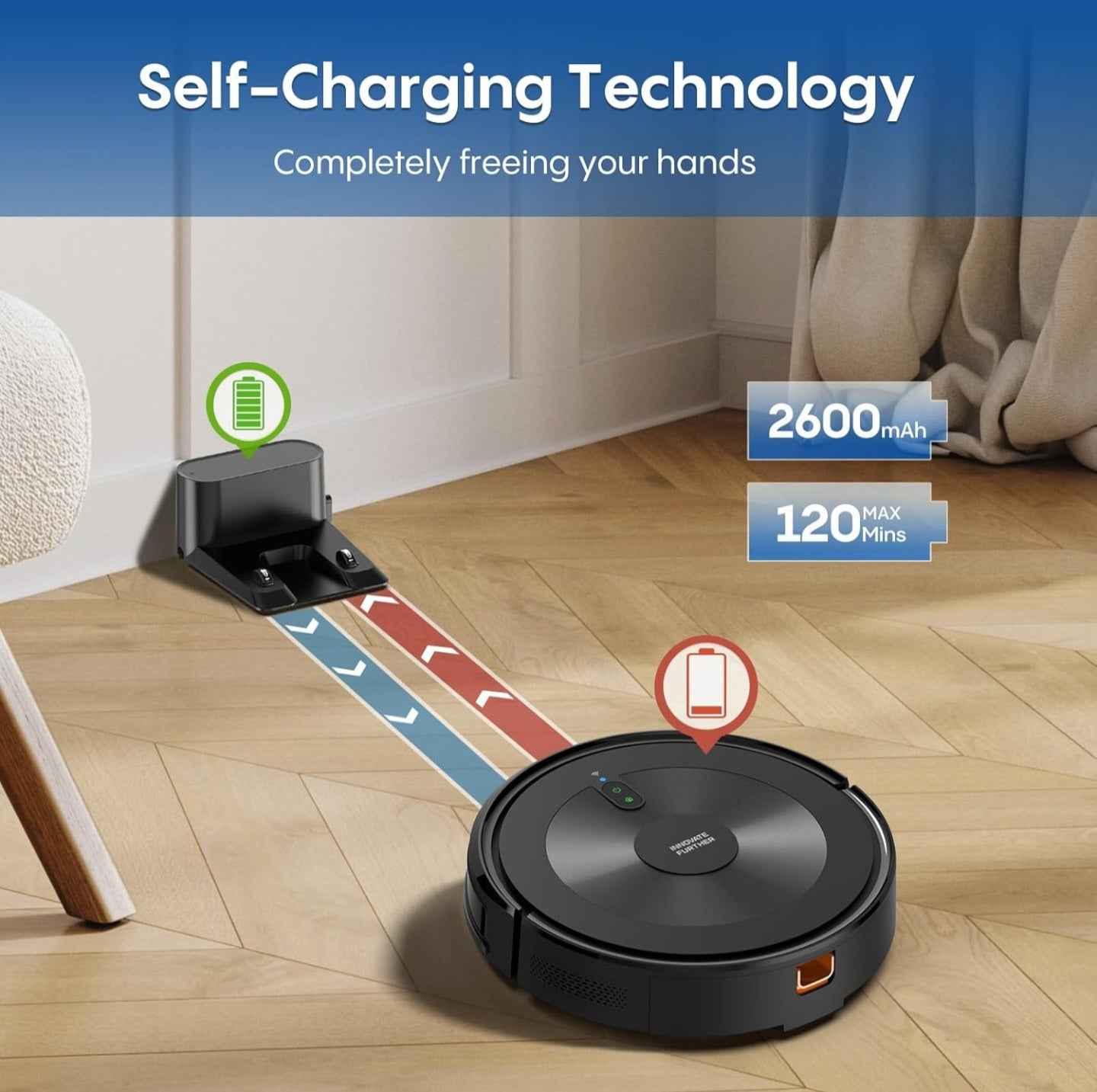 Denkee Robot Vacuum Cleaner With Mop