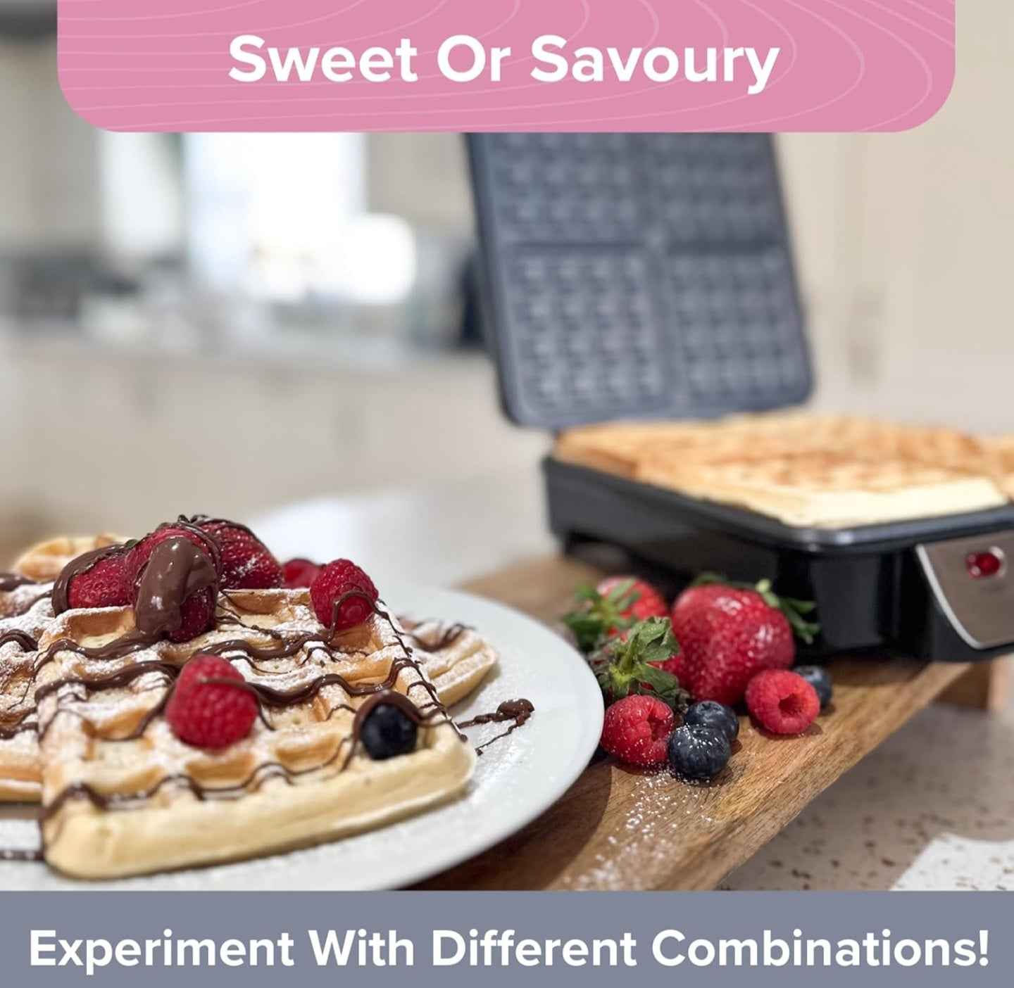 Quest 4 Slice Deep Fill Waffle Maker