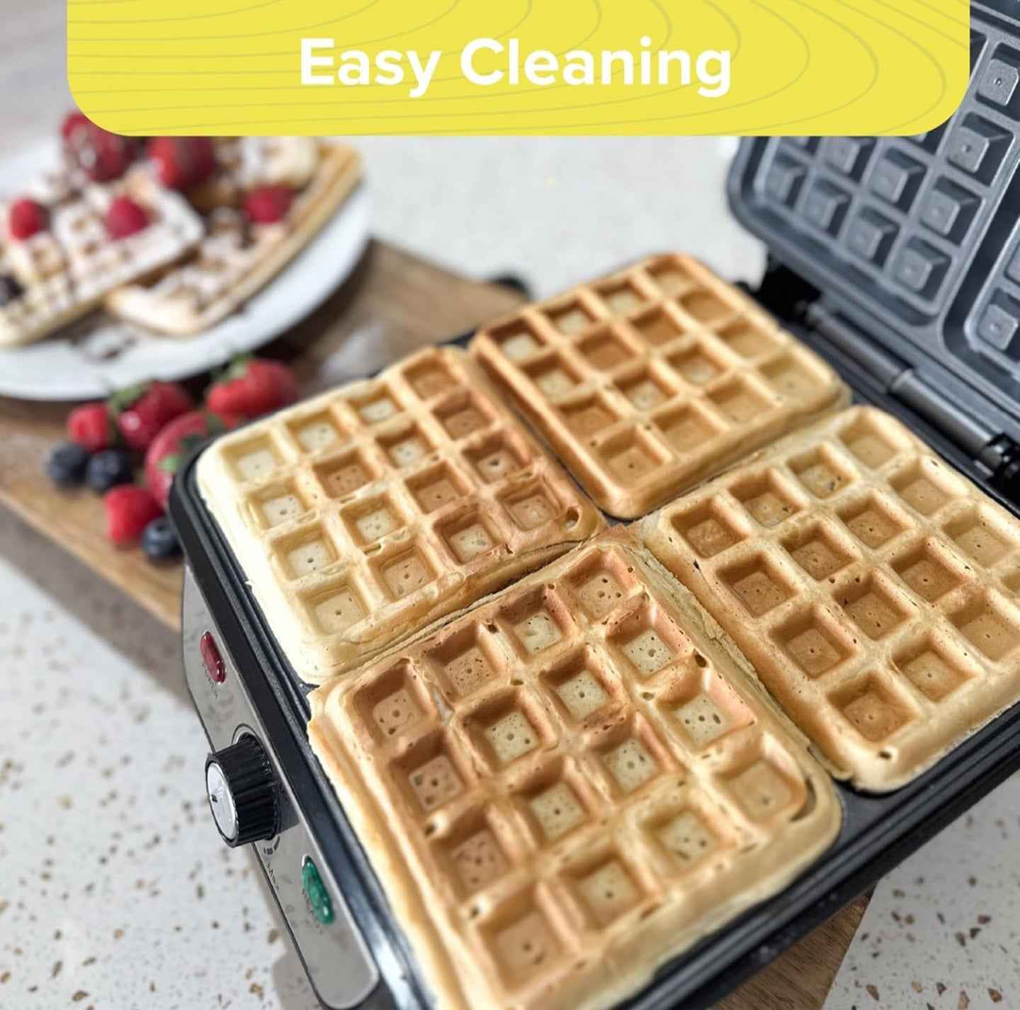 Quest 4 Slice Deep Fill Waffle Maker