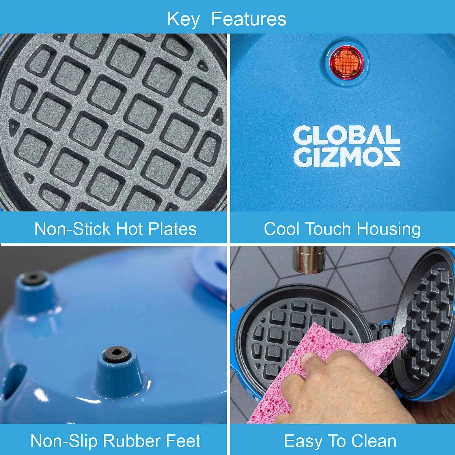 Global Gizmos Mini Waffle Maker