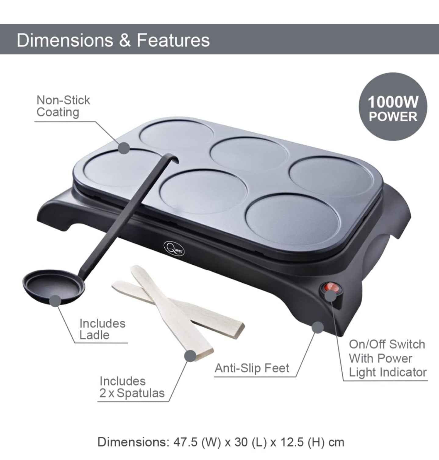 Quest Mini Pancake Maker And Grill
