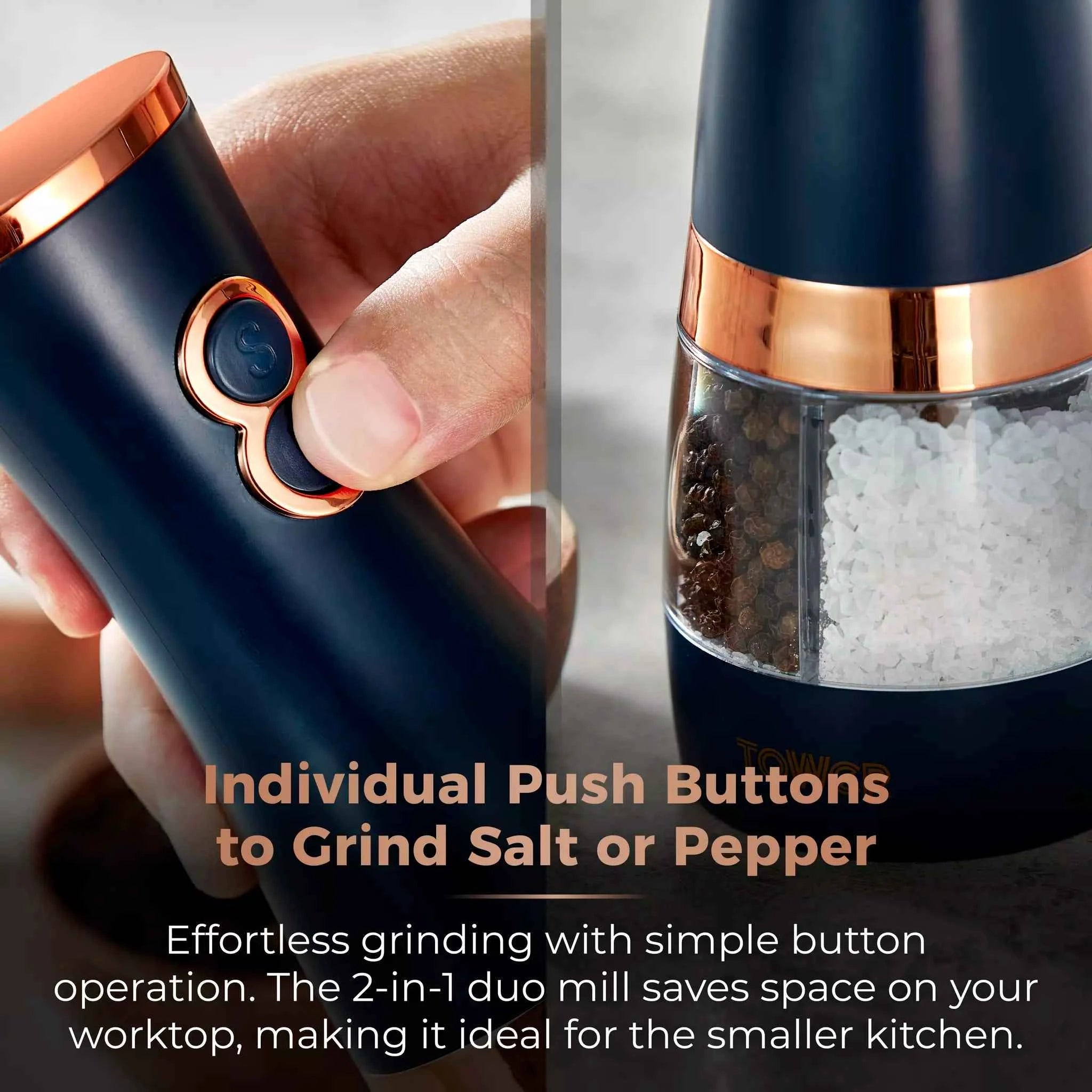 Tower Cavaletto Duo Salt And Pepper Mill