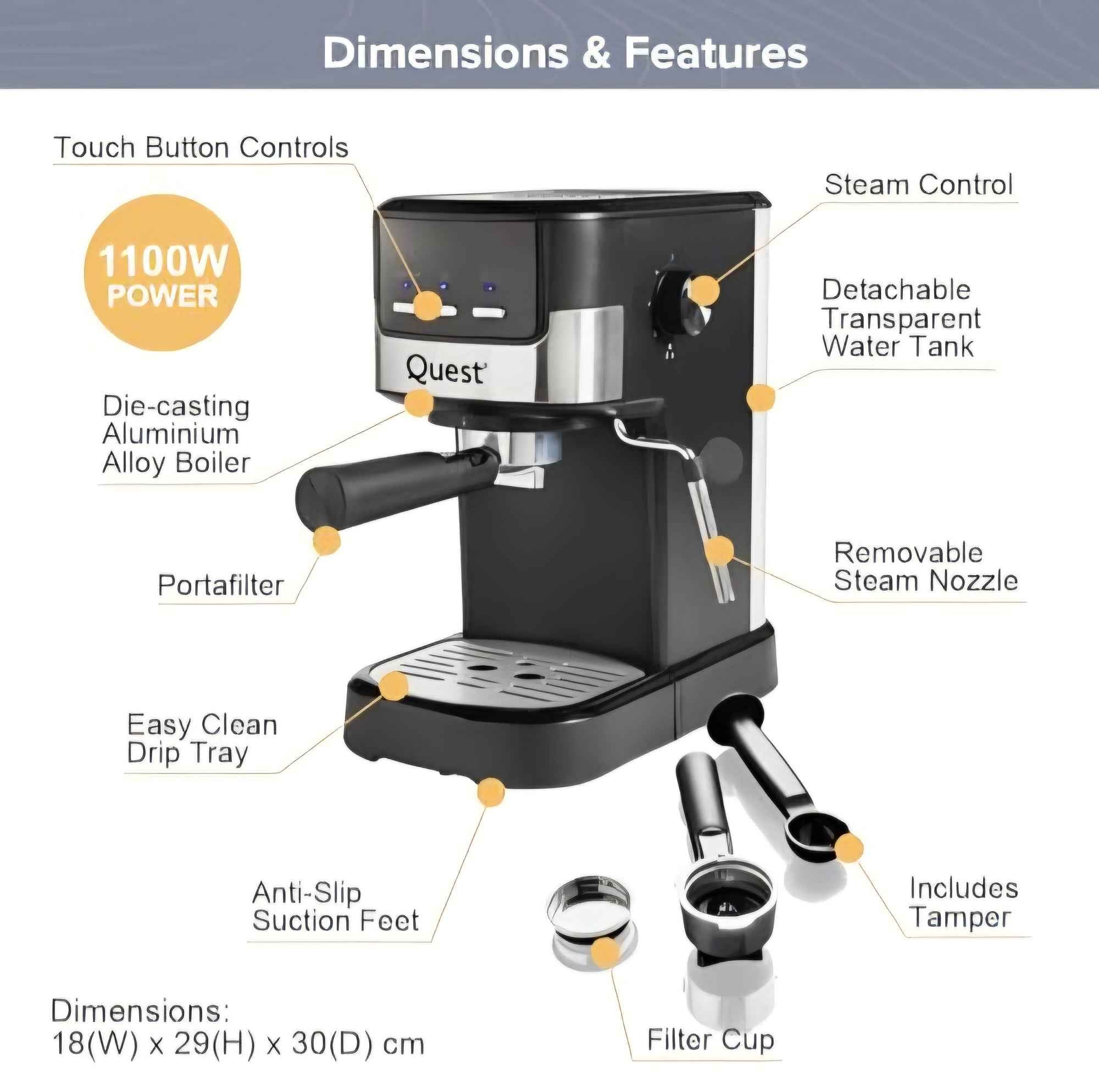 Quest Espresso Coffee Machine