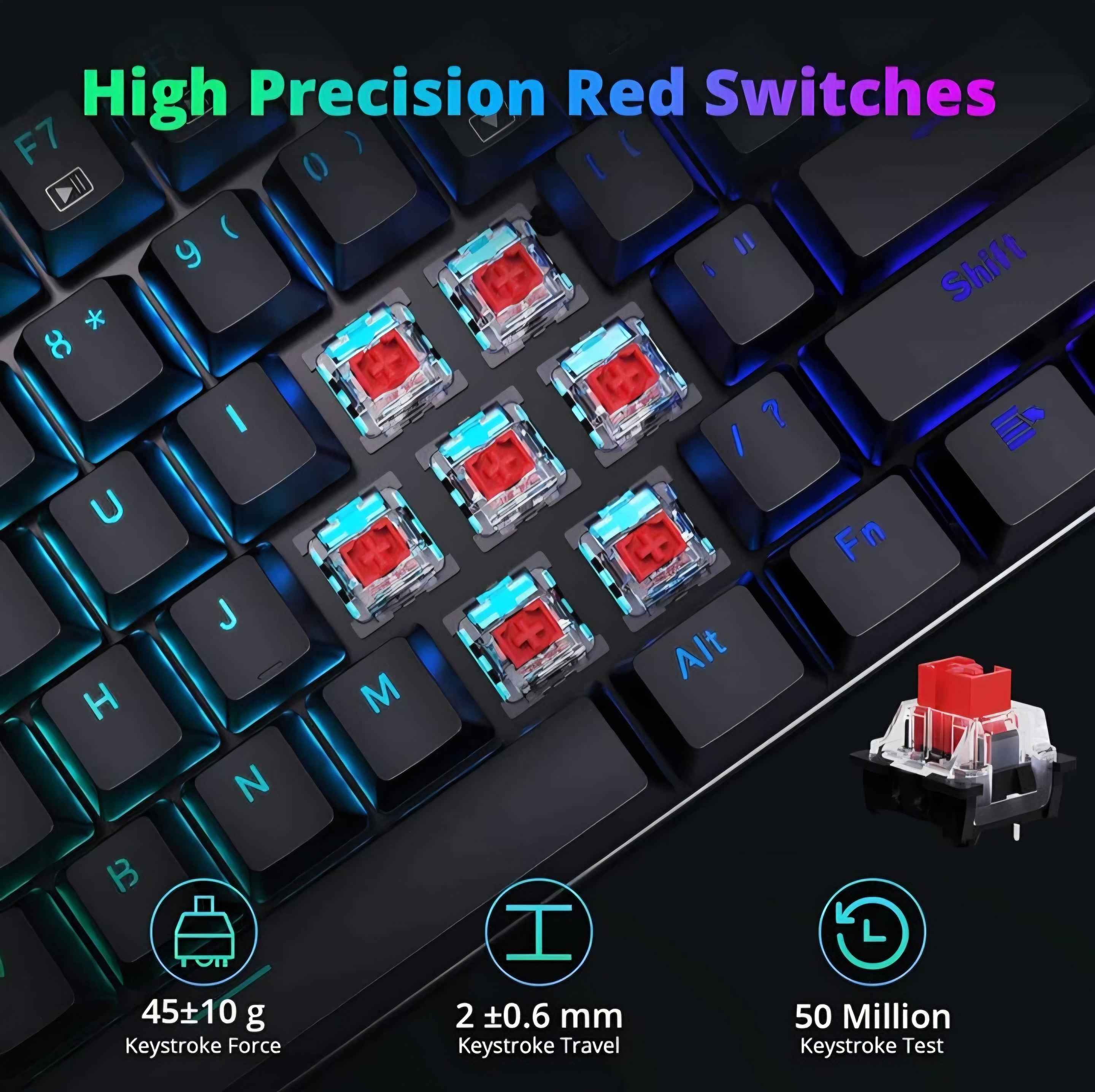 Redragon Mechanical Keyboard 105 Programmable keys
