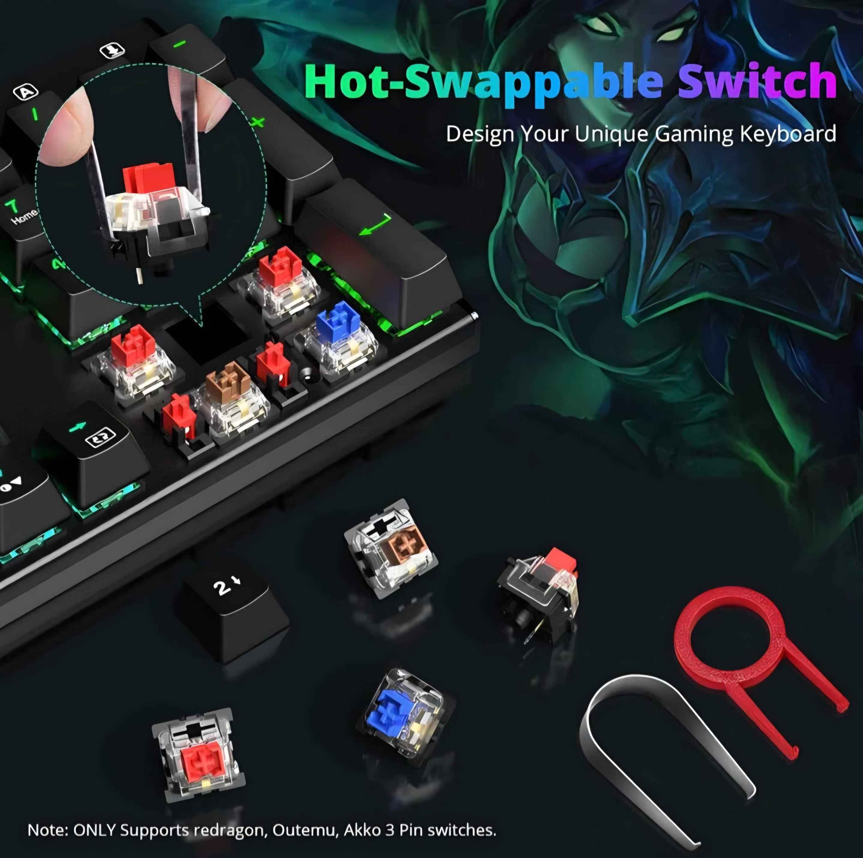 Redragon Mechanical Keyboard 105 Programmable keys