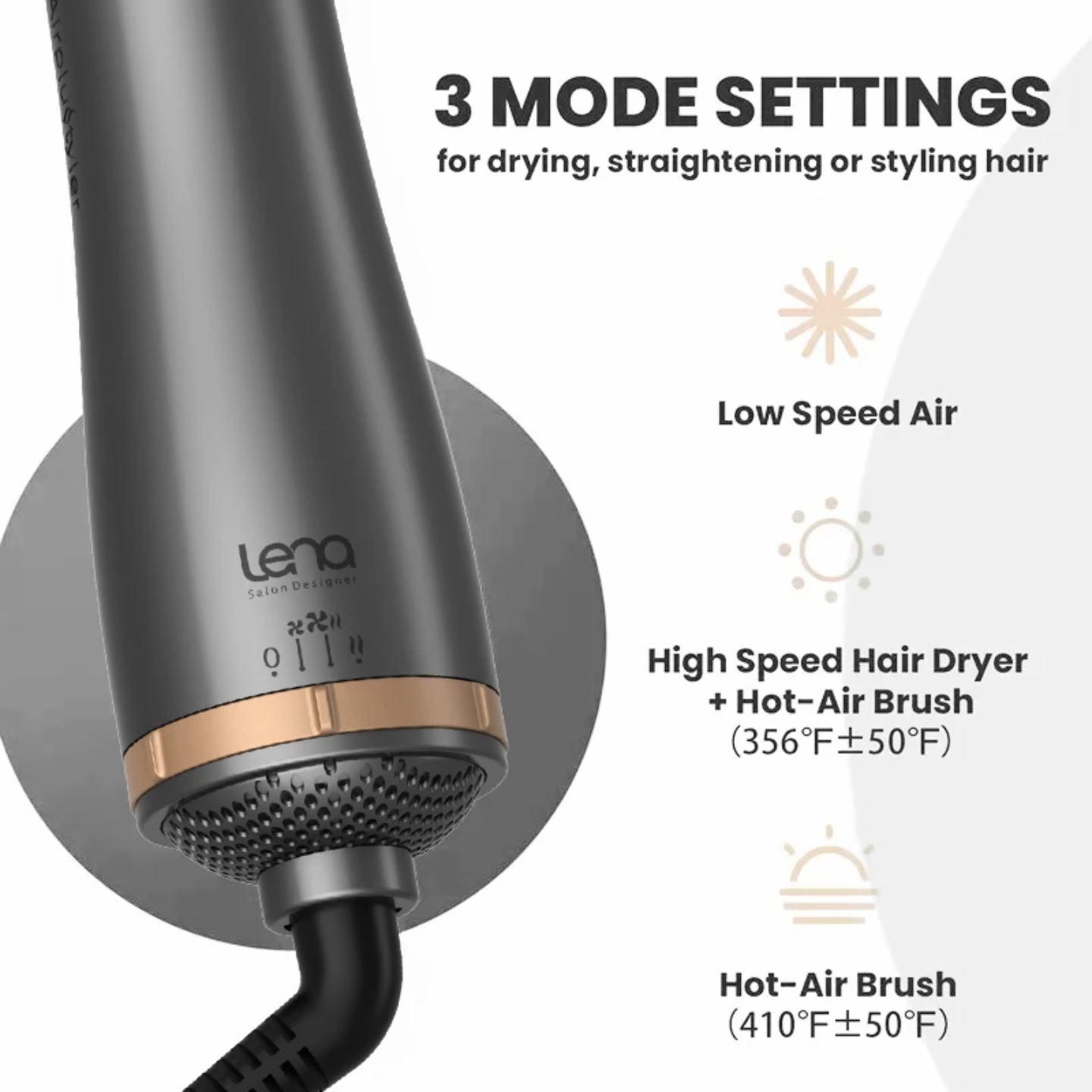 Lena 3 in 1 Hot Air Brush