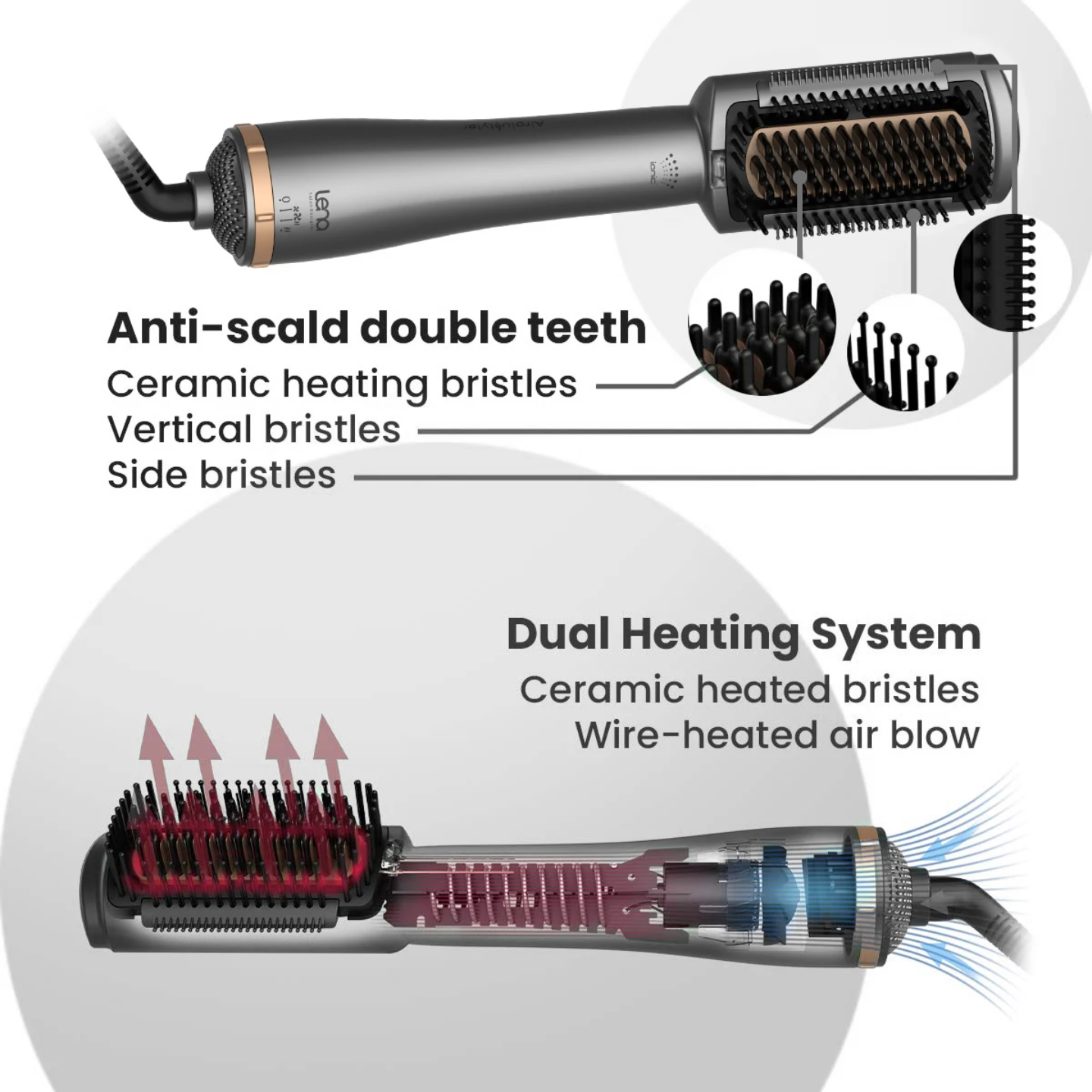 Lena 3 in 1 Hot Air Brush