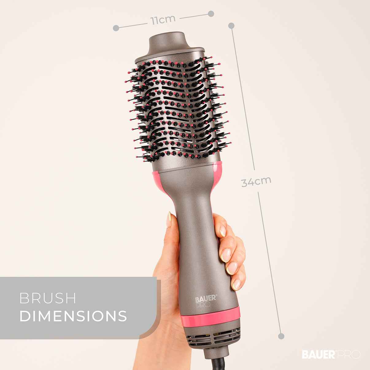 Bauer Ionic Hot Air Blow Dry Brush