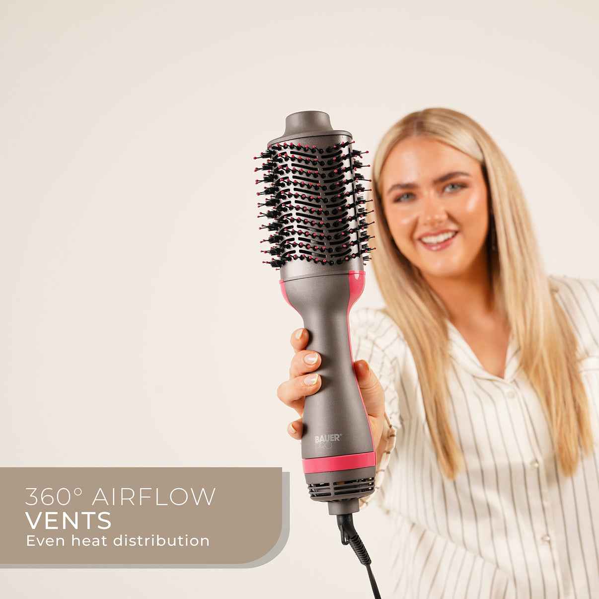 Bauer Ionic Hot Air Blow Dry Brush