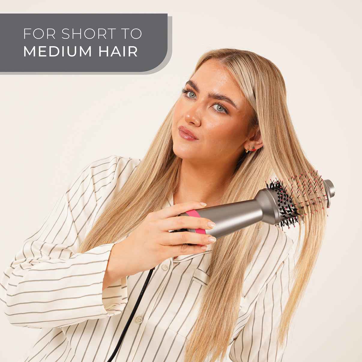 Bauer Short Hair Hot Air Blow Dry Brush