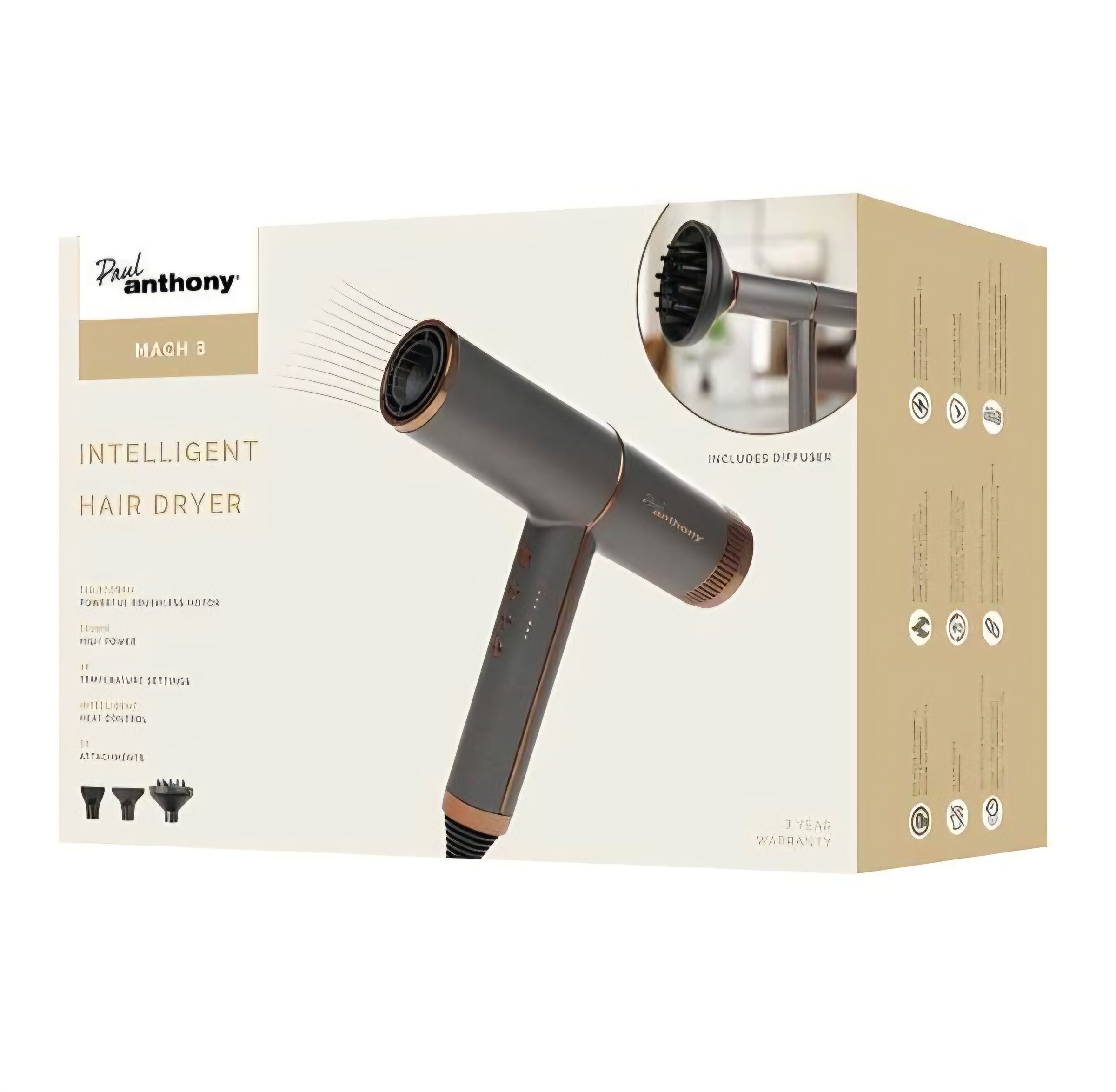 Paul Anthony Mach 3 Intelligent Hair Dryer