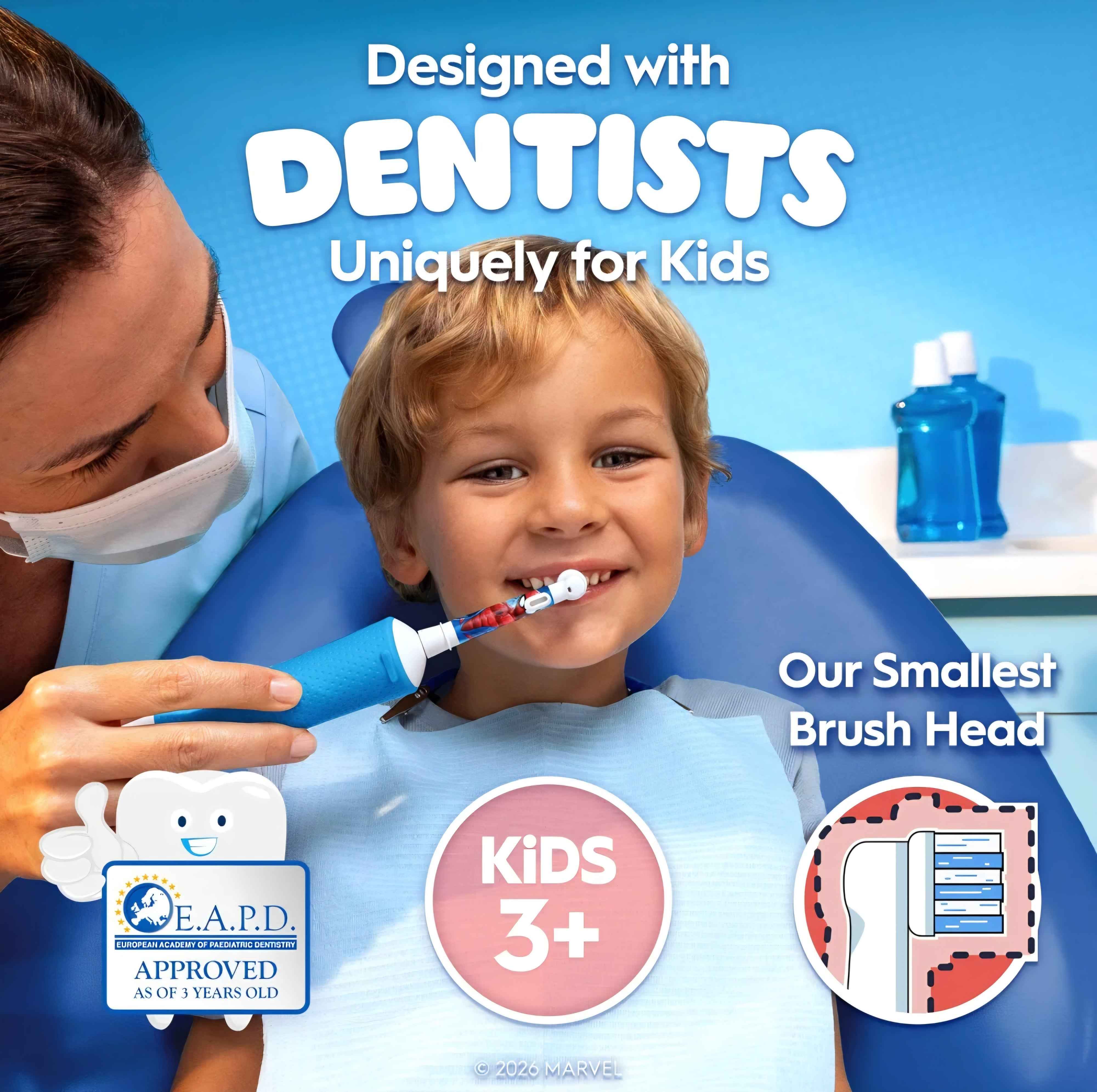 Oral-B Vitality Pro Kids Spiderman Electric Toothbrush with Travel Case