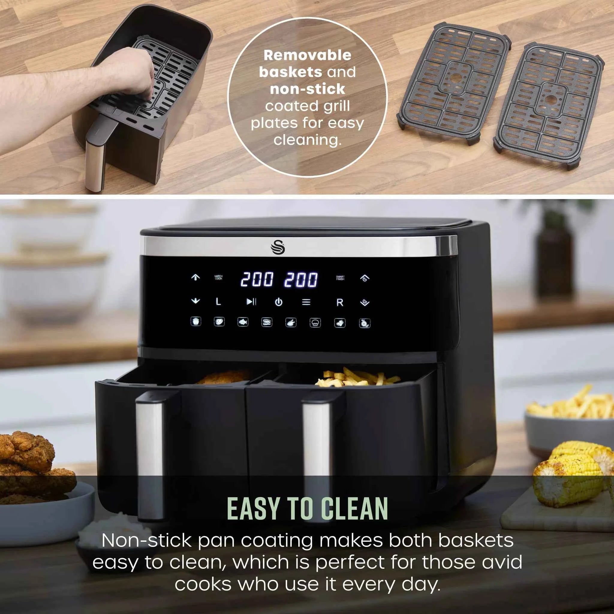 Swan 7.6L Cyclone Dual Digital Air Fryer